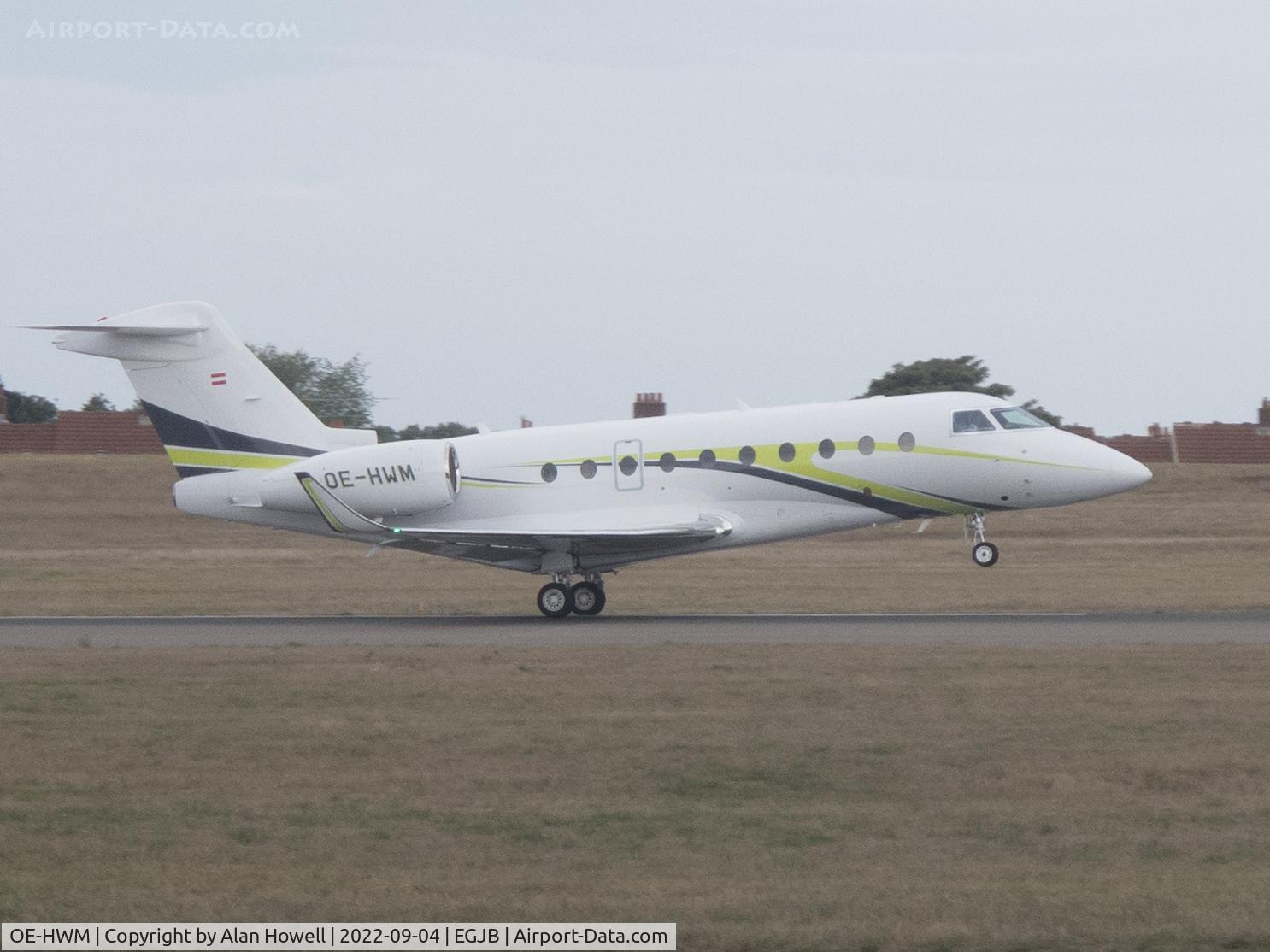 OE-HWM, 2017 Israel Aircraft Industries Gulfstream G280 C/N 2118, Departing Guernsey