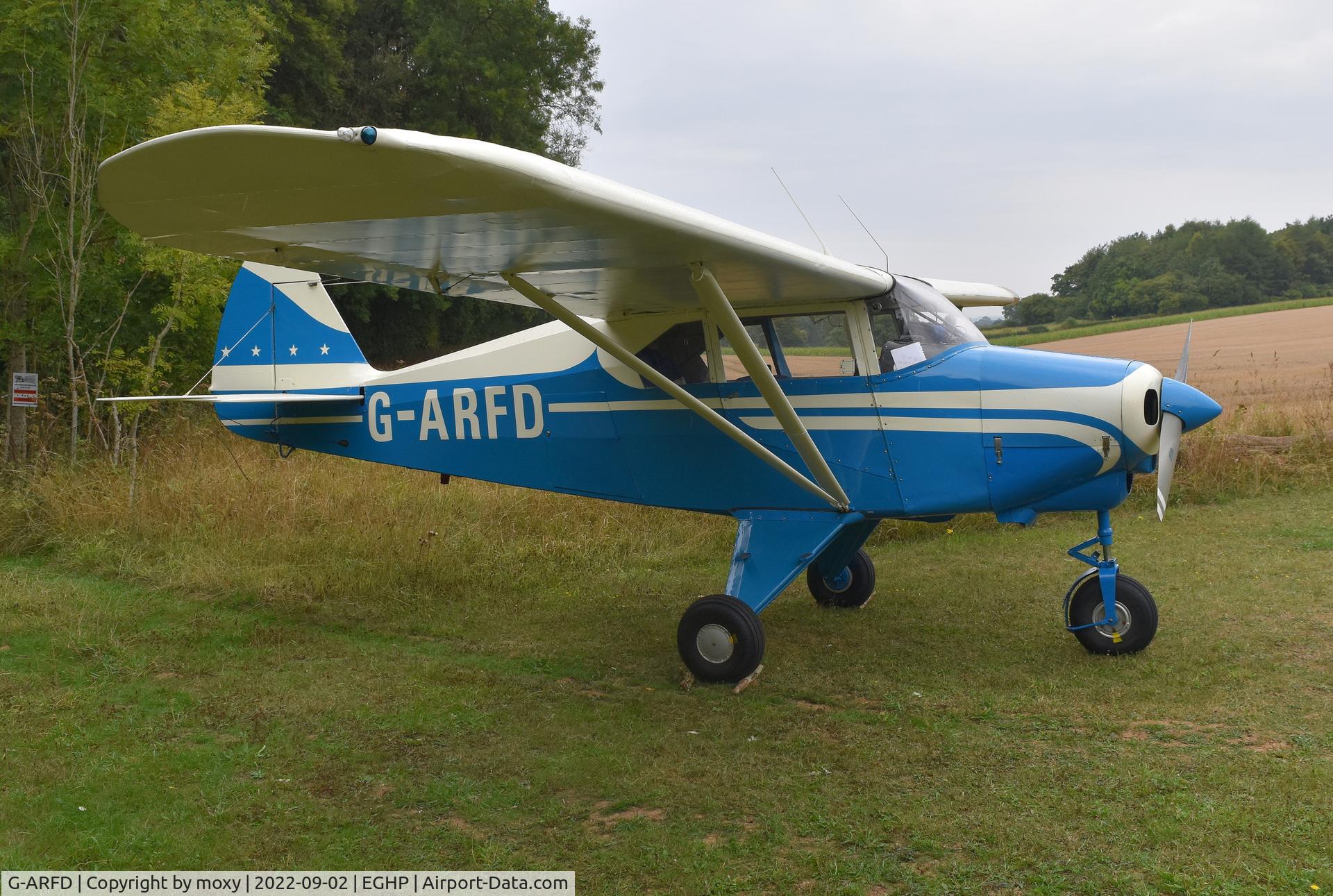 G-ARFD, 1960 Piper PA-22-160 Tri Pacer C/N 22-7565, Piper PA-22-160 Tri-Pacer at Popham. Ex N3667Z
