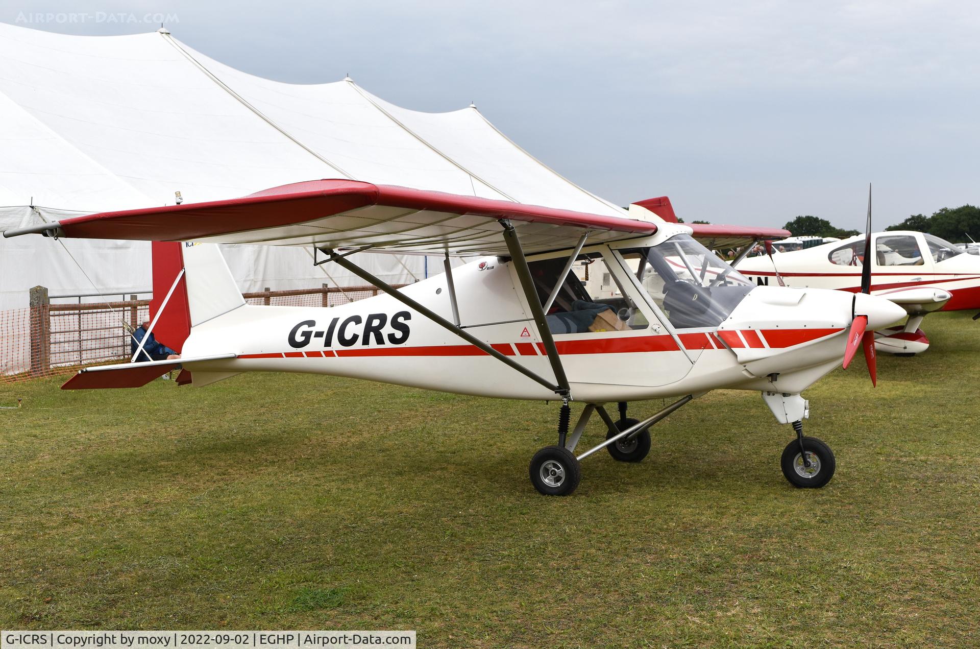 G-ICRS, 2002 Comco Ikarus C42 FB UK C/N PFA 322-13873, Comco Ikarus C42 FB UK at Popham.