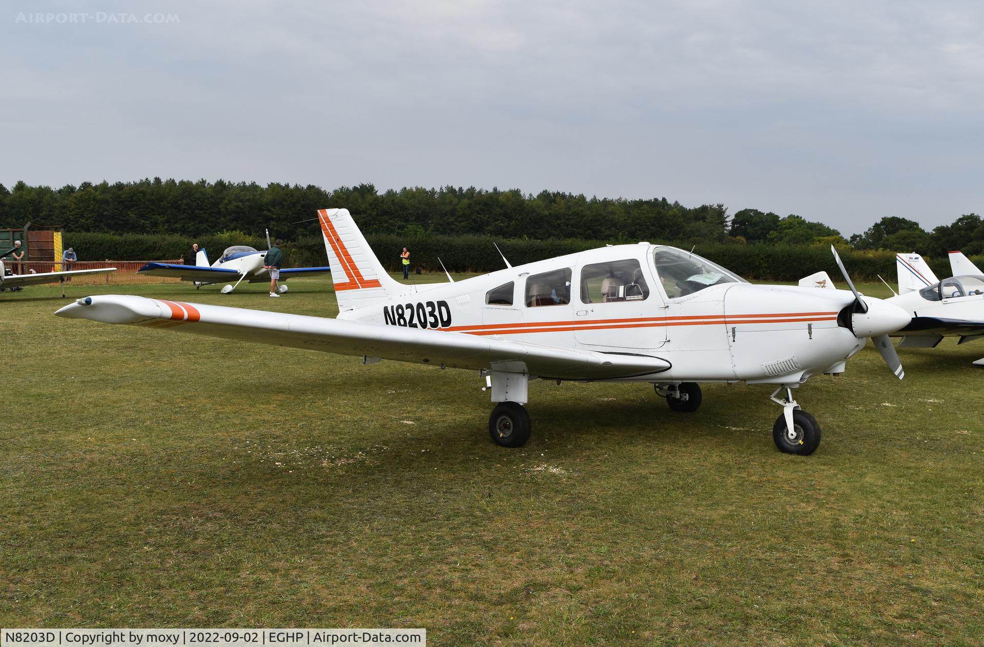 N8203D, 1982 Piper PA-28-181 C/N 28-8290120, Piper PA-28-181 Archer II at Popham.