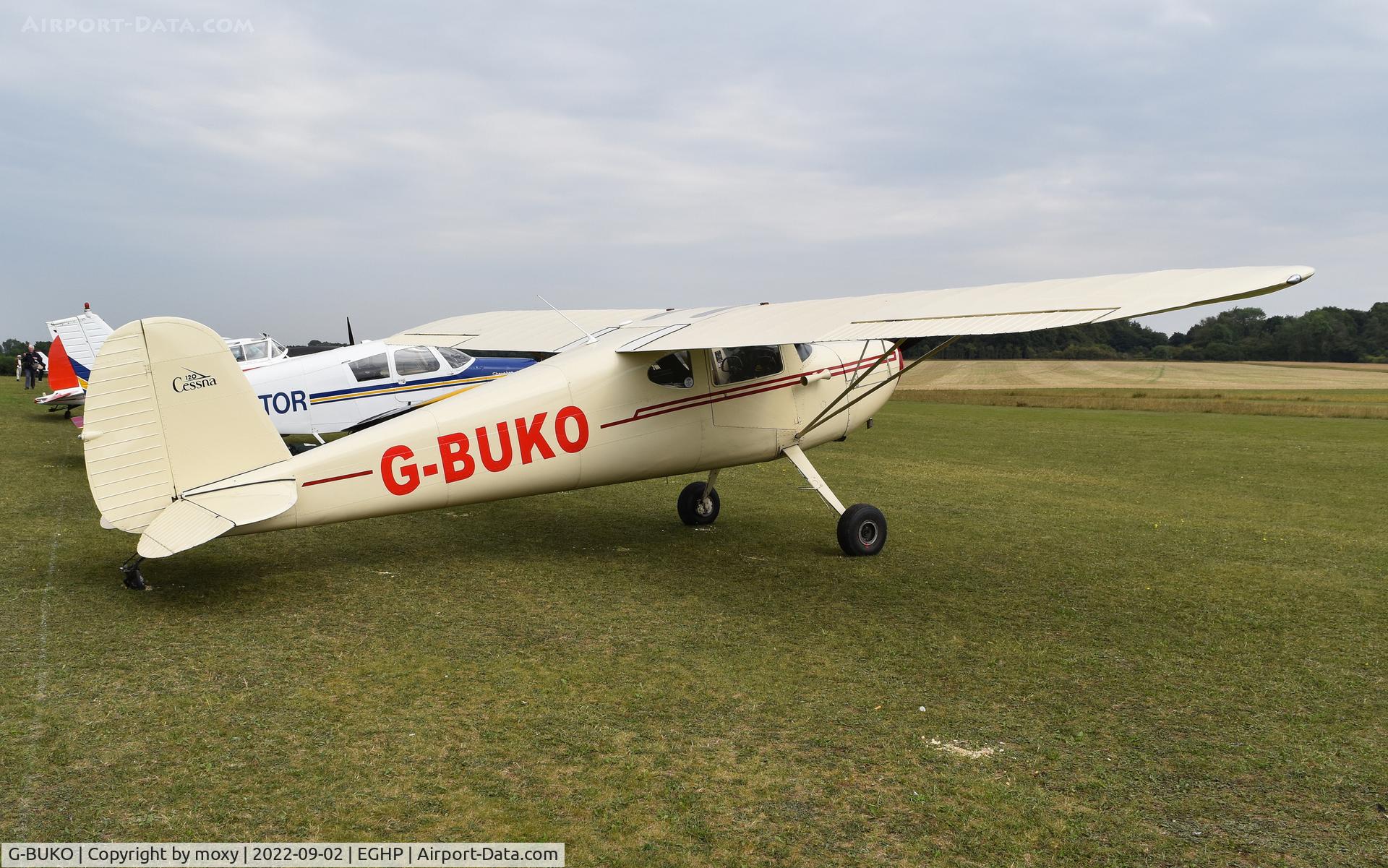 G-BUKO, 1947 Cessna 120 C/N 13089, Cessna 120 at Popham. Ex N2828N