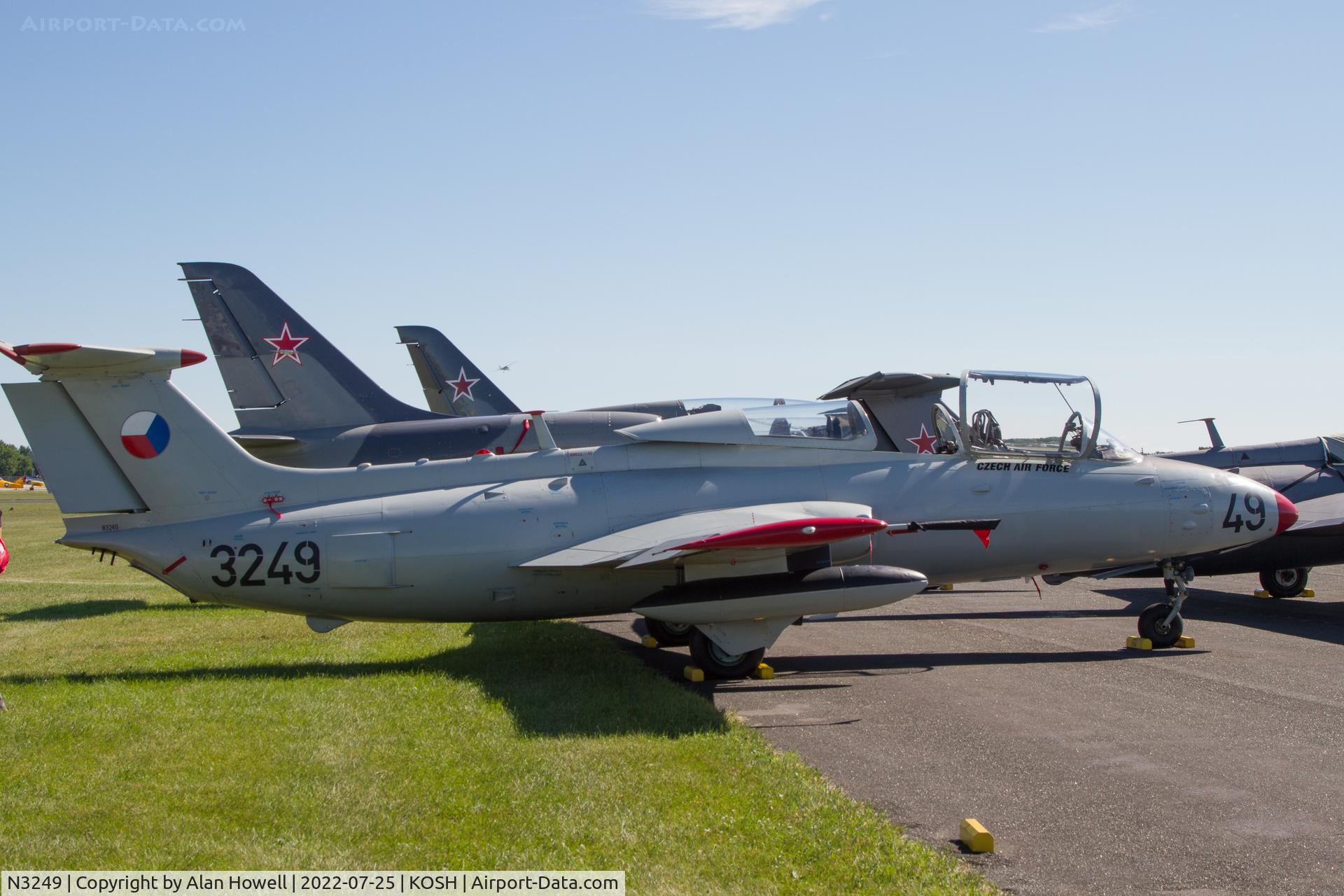 N3249, Aero L-29 Delfin C/N 993249, On the warbirds flightline at AirVenture 2022