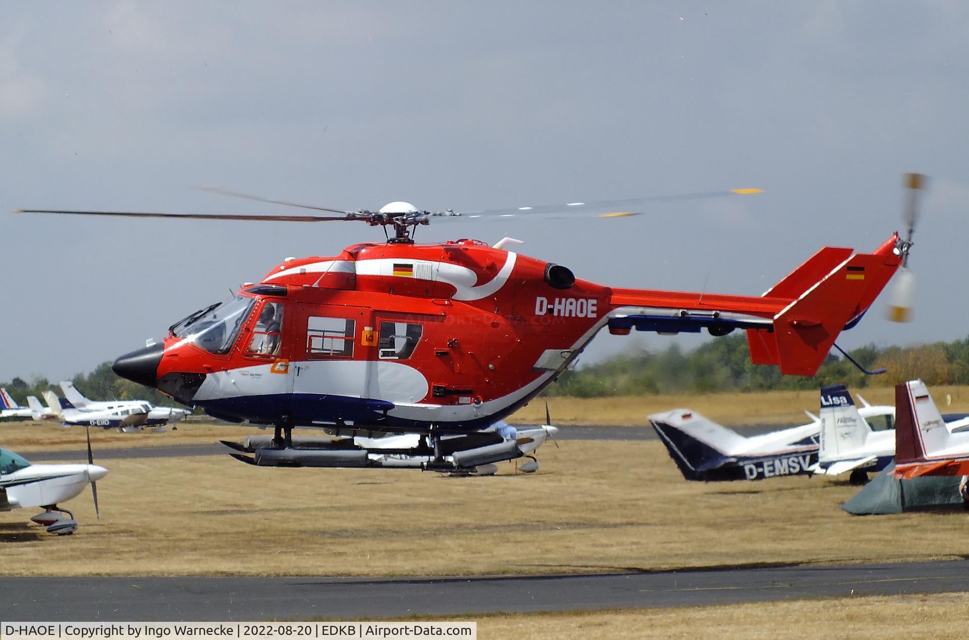 D-HAOE, Eurocopter-Kawasaki BK-117C-1 C/N 7540, MBB-Kawasaki BK-117C-1 of Northern HeliCopter NHC at Bonn-Hangelar airfield during the Grumman Fly-in 2022