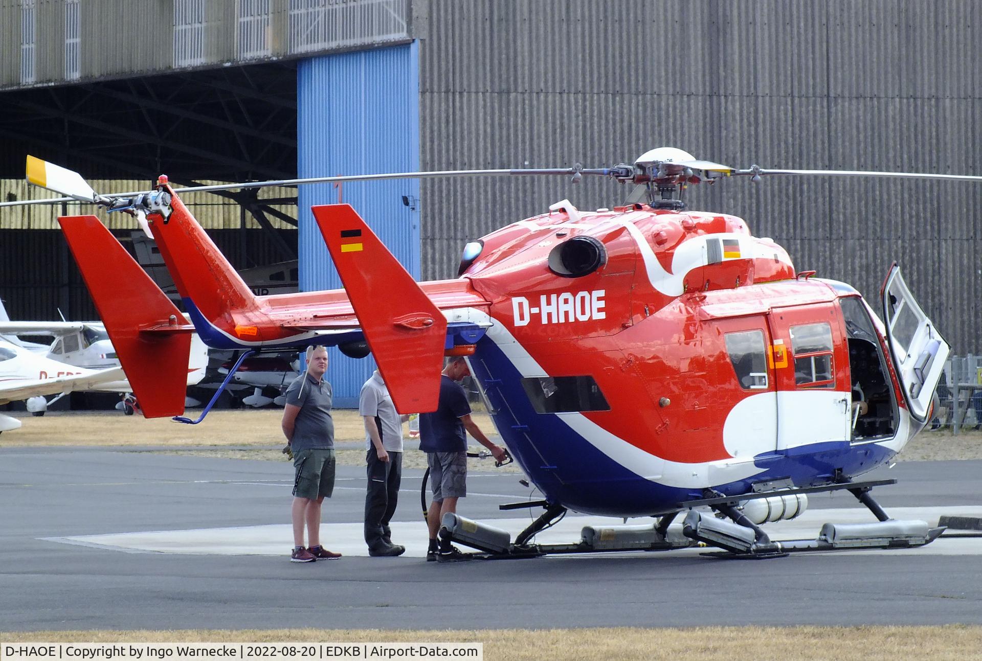 D-HAOE, Eurocopter-Kawasaki BK-117C-1 C/N 7540, MBB-Kawasaki BK-117C-1 of Northern HeliCopter NHC at Bonn-Hangelar airfield during the Grumman Fly-in 2022