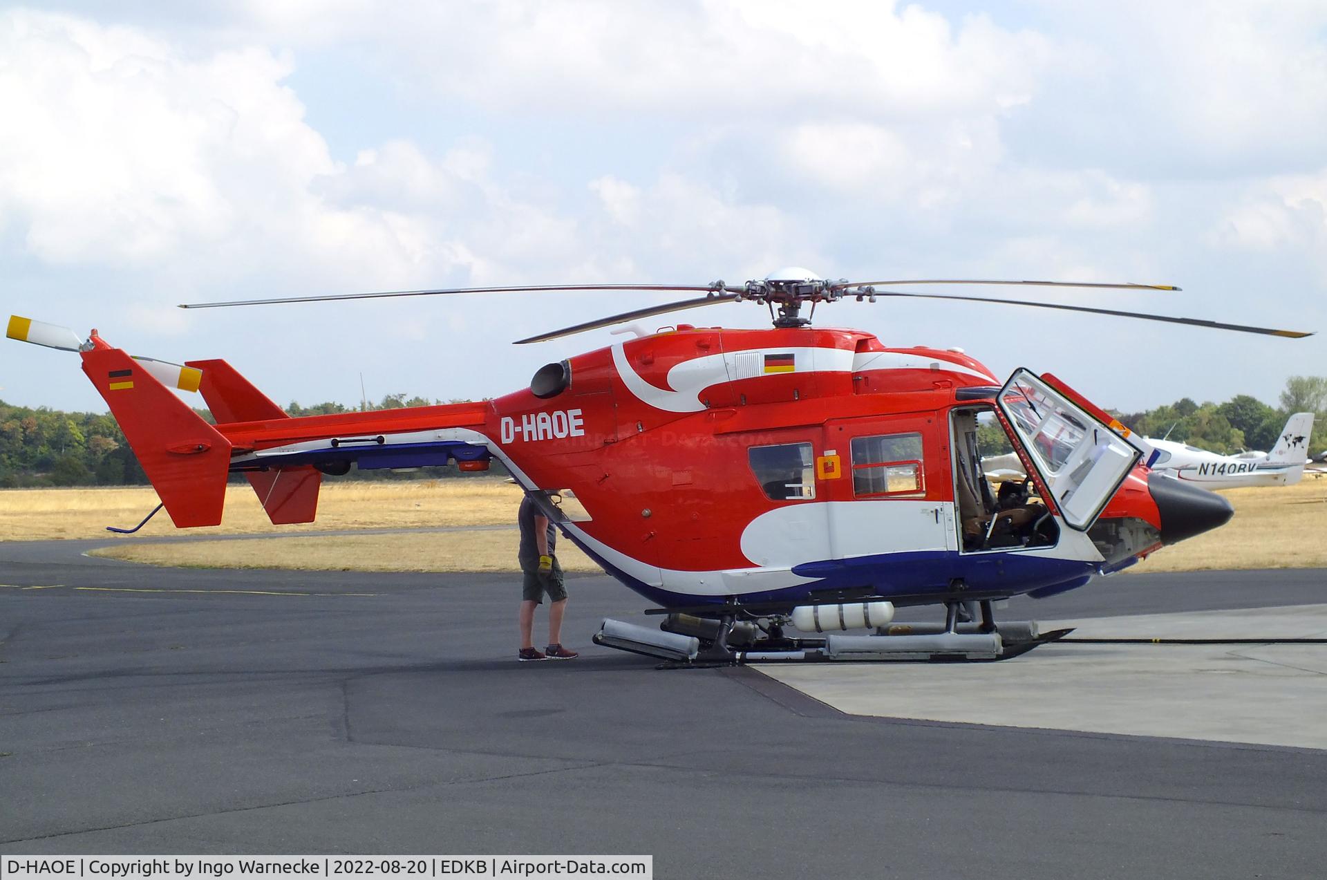 D-HAOE, Eurocopter-Kawasaki BK-117C-1 C/N 7540, MBB-Kawasaki BK-117C-1 of Northern HeliCopter NHC at Bonn-Hangelar airfield during the Grumman Fly-in 2022
