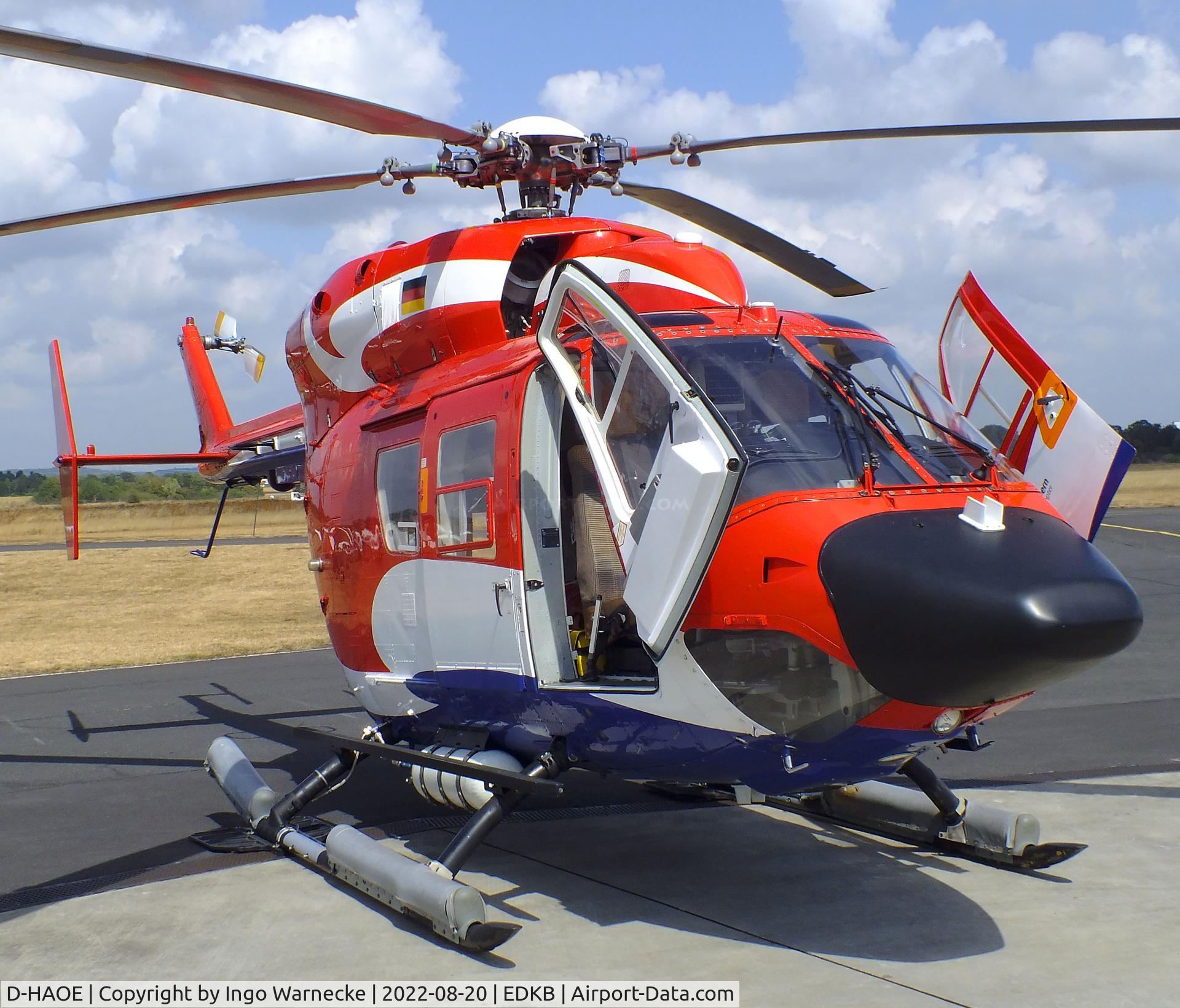 D-HAOE, Eurocopter-Kawasaki BK-117C-1 C/N 7540, MBB-Kawasaki BK-117C-1 of Northern HeliCopter NHC at Bonn-Hangelar airfield during the Grumman Fly-in 2022
