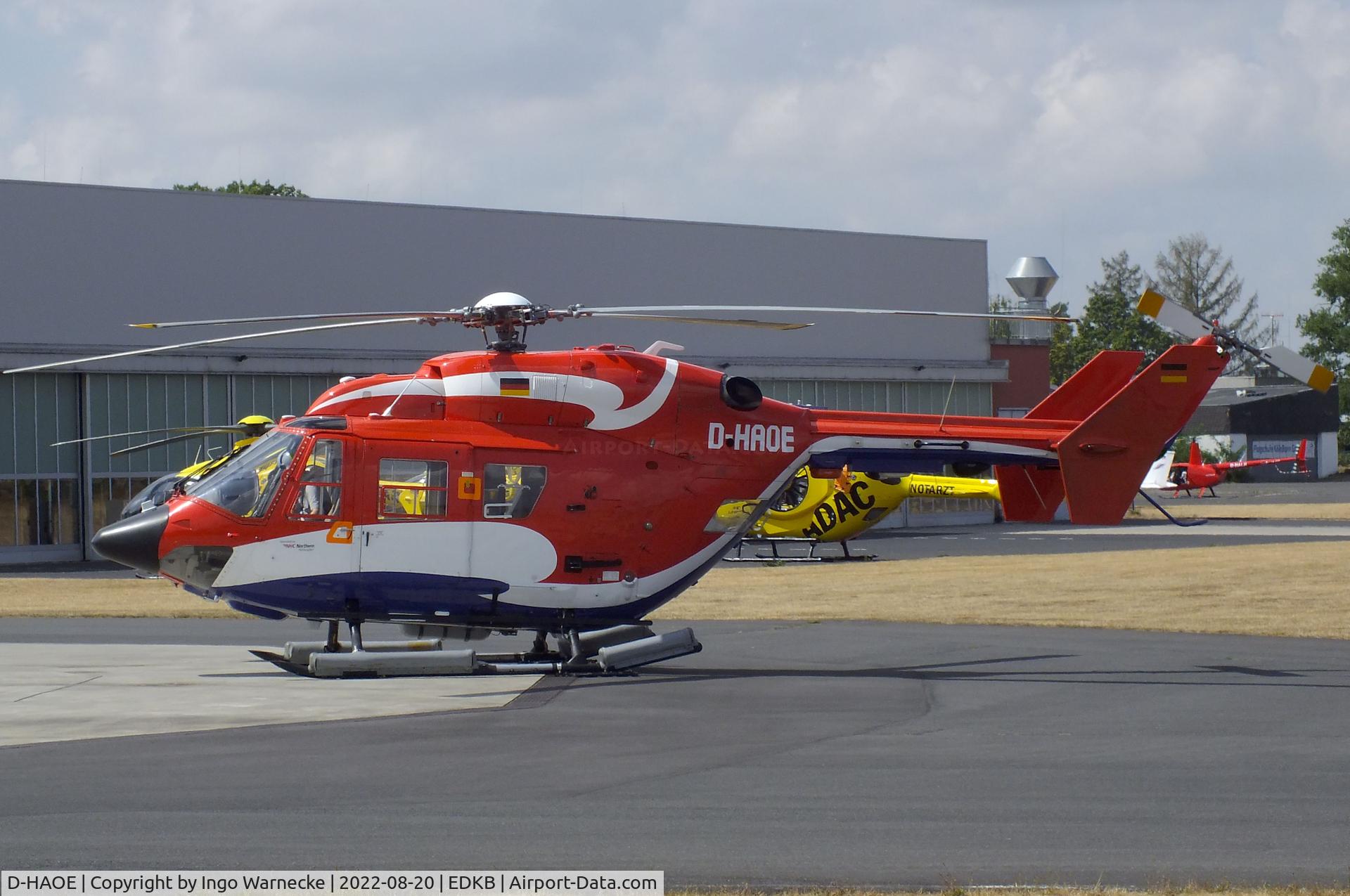 D-HAOE, Eurocopter-Kawasaki BK-117C-1 C/N 7540, MBB-Kawasaki BK-117C-1 of Northern HeliCopter NHC at Bonn-Hangelar airfield during the Grumman Fly-in 2022