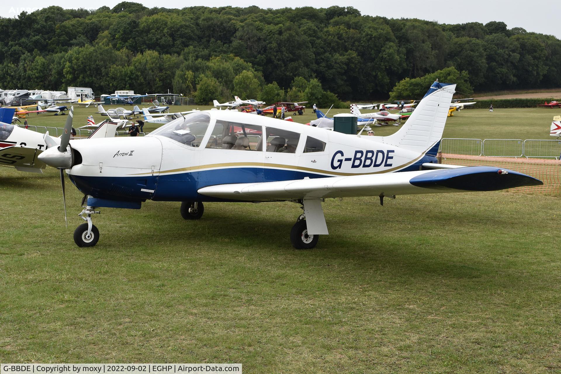 G-BBDE, 1973 Piper PA-28R-200-2 Cherokee Arrow II C/N 28R-7335250, Piper PA-28R-200-2 Cherokee Arrow II at Popham.