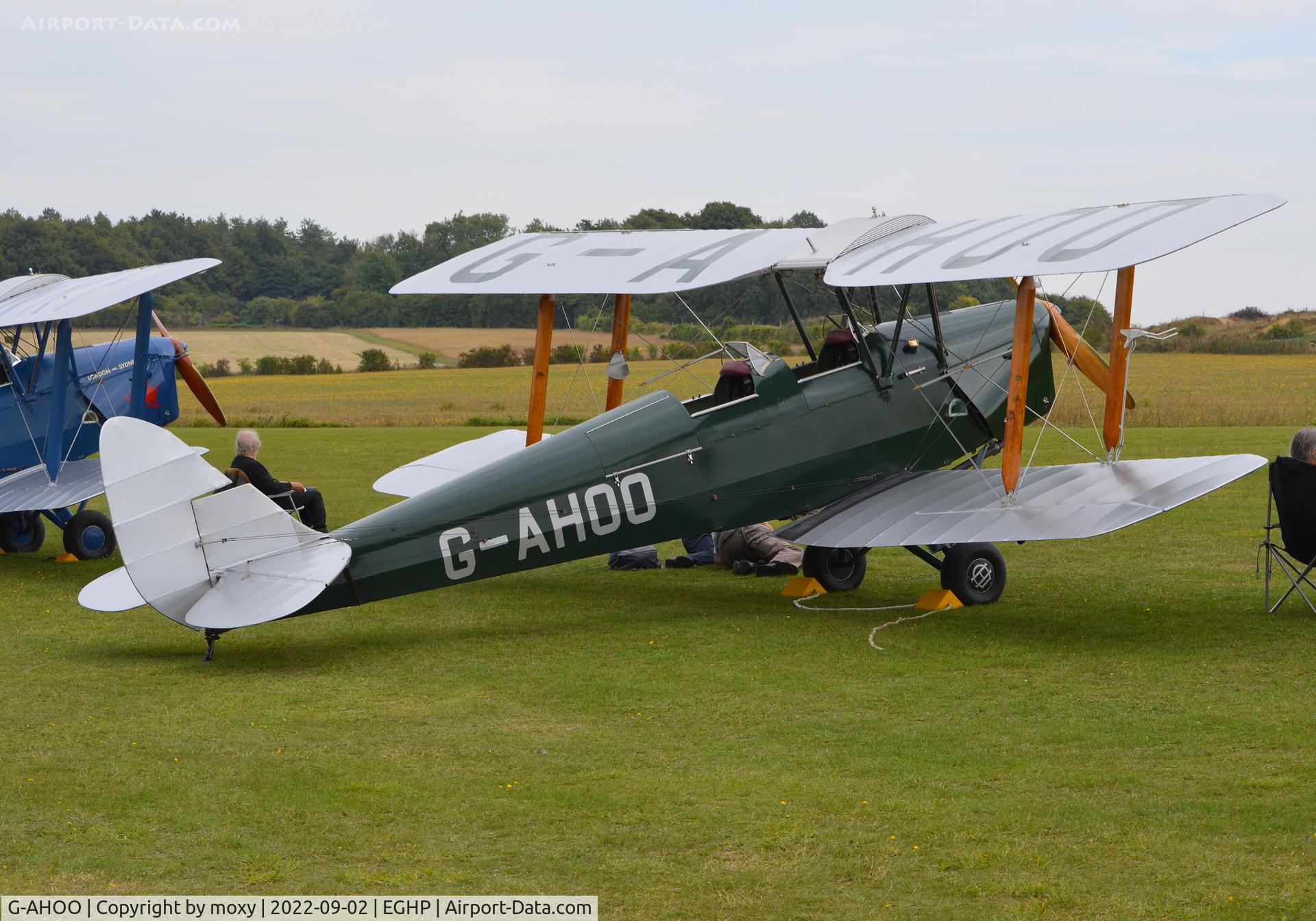 G-AHOO, 1943 De Havilland DH-82A Tiger Moth II C/N 86149, De Havilland DH-82A Tiger Moth at Popham. Ex EM967