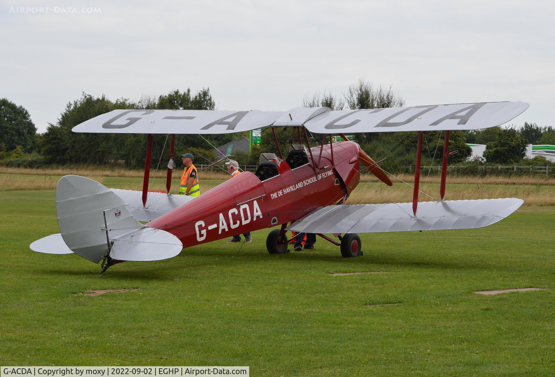 G-ACDA, 1934 De Havilland DH-82A Tiger Moth II C/N 3175, De Havilland DH-82A Tiger Moth at Popham.