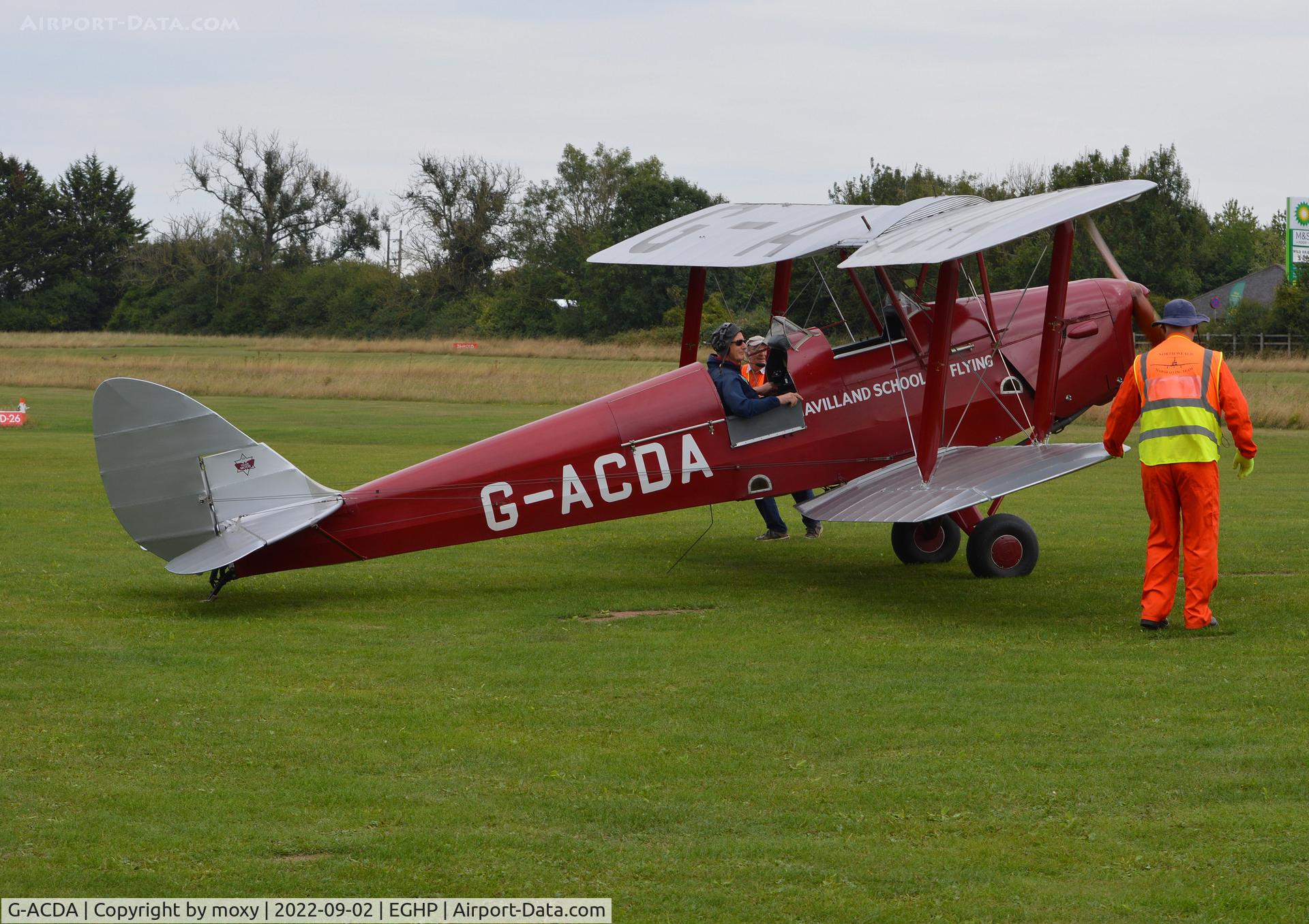 G-ACDA, 1934 De Havilland DH-82A Tiger Moth II C/N 3175, De Havilland DH-82A Tiger Moth at Popham.