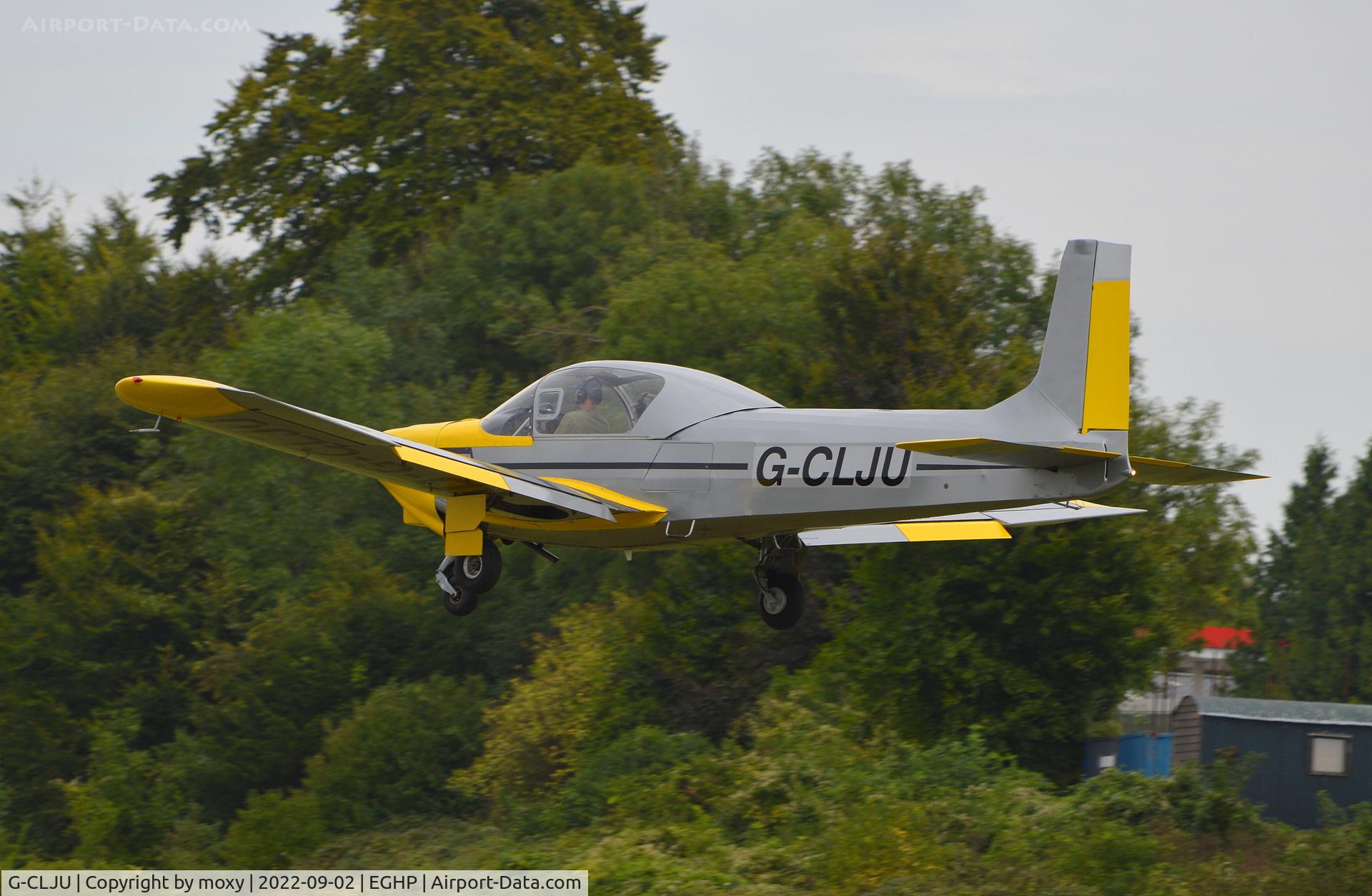 G-CLJU, 1961 Wassmer WA-40 Super IV C/N 30, Wassmer WA-40 landing at Popham. Ex D-EJAE