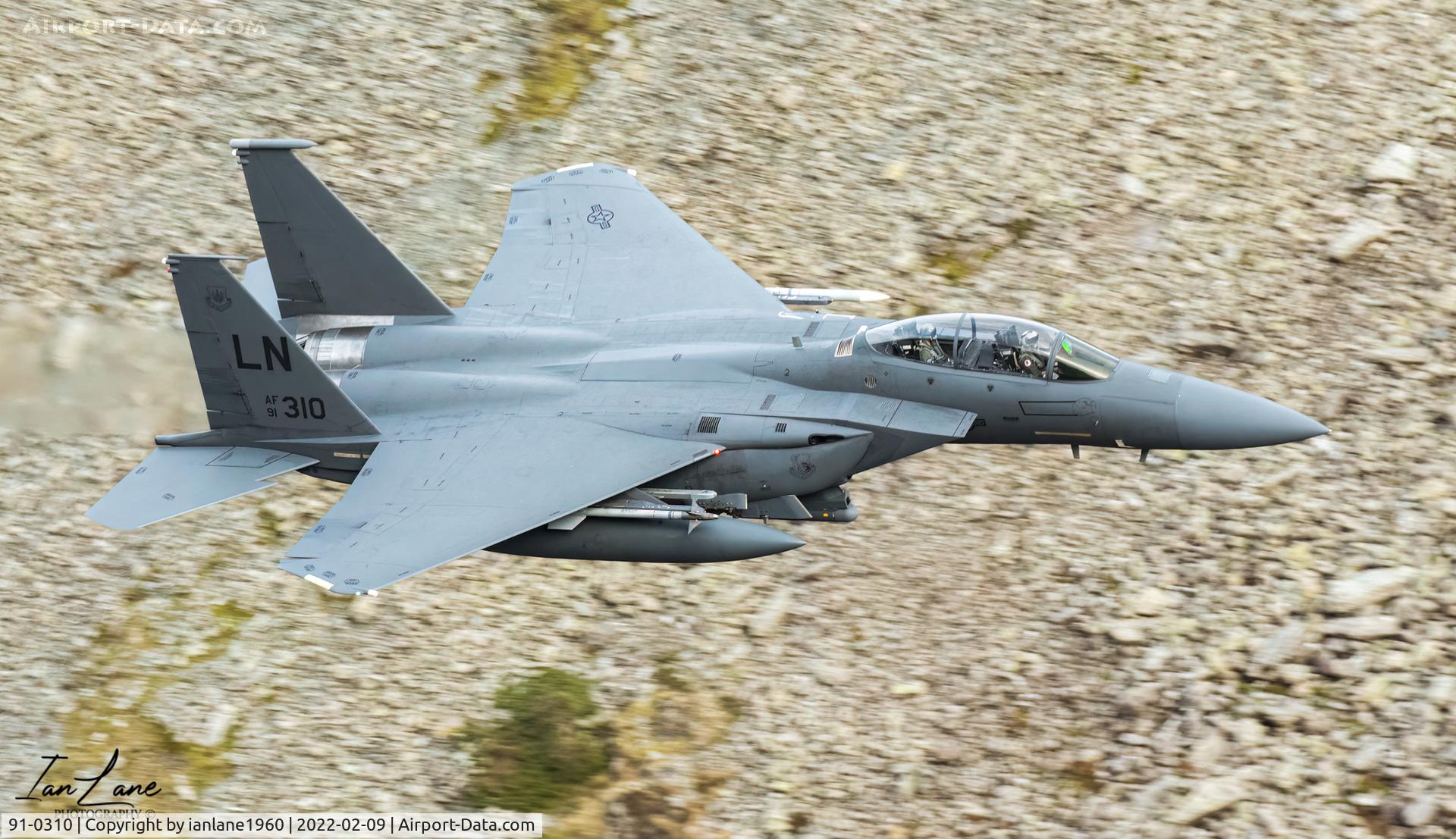 91-0310, 1991 McDonnell Douglas F-15E Strike Eagle C/N 1217/E175, LFA17 Honister Pass