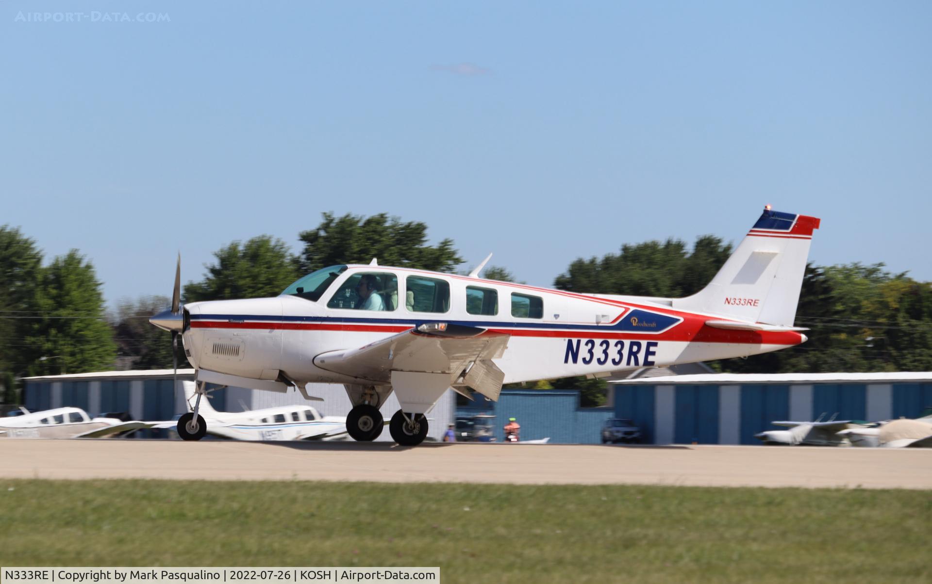 N333RE, 1980 Beech A36 Bonanza 36 C/N E-1737, Beech A36