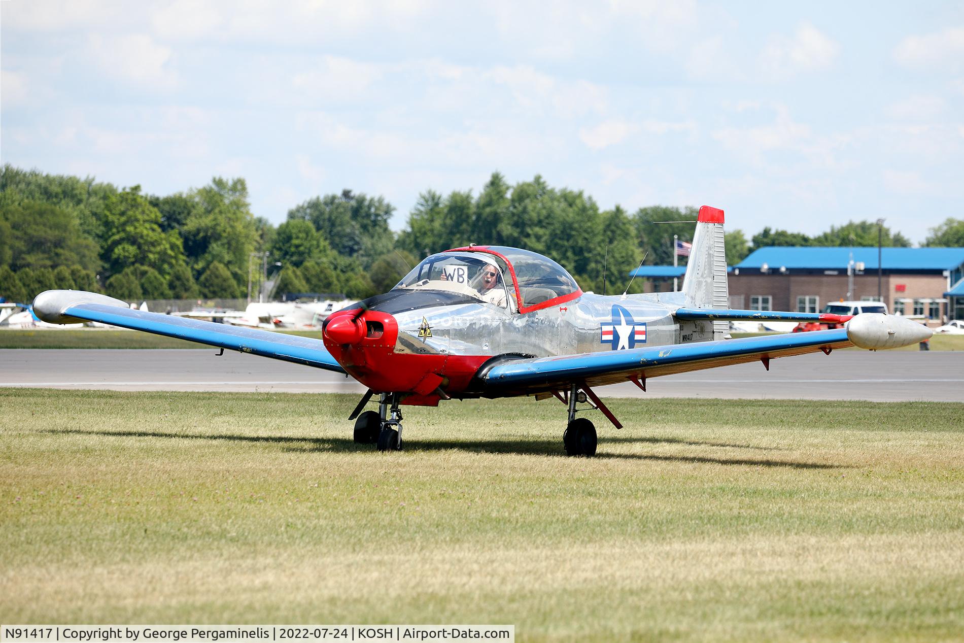 N91417, 1946 North American Navion C/N NAV-4-254, Oshkosh 2022.
