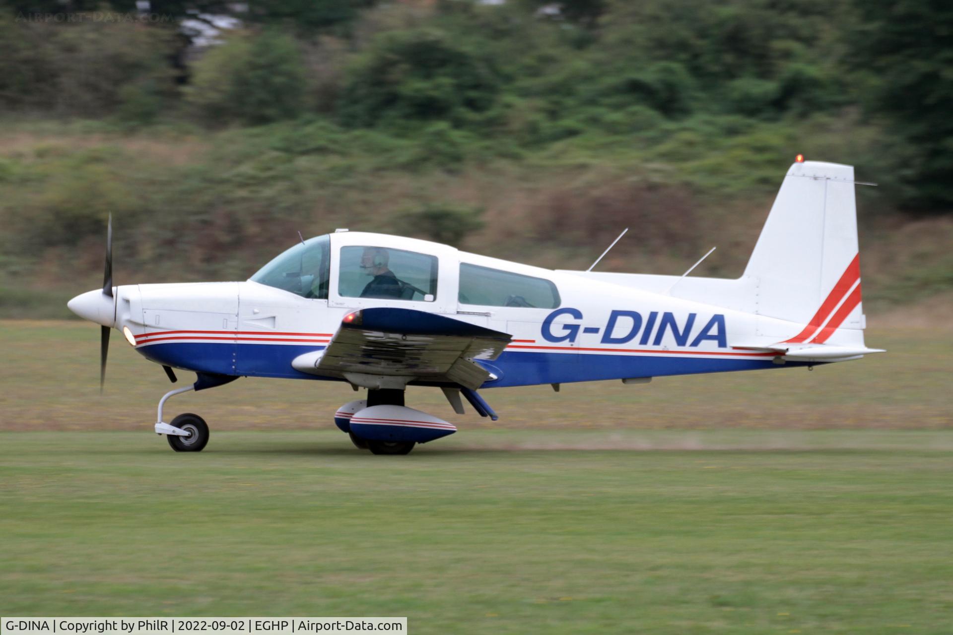 G-DINA, 1979 Gulfstream American AA-5B Tiger C/N AA5B-1218, G-DINA 1979 Gulfstream AA-5B Tiger LAA Rally Popham