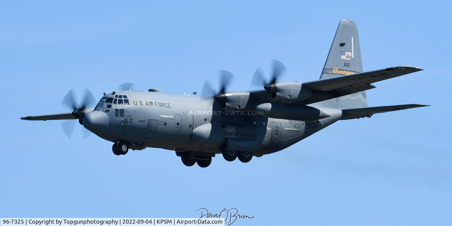 96-7325, 1997 Lockheed C-130H Hercules C/N 382-5434, REACH127 landing RW34