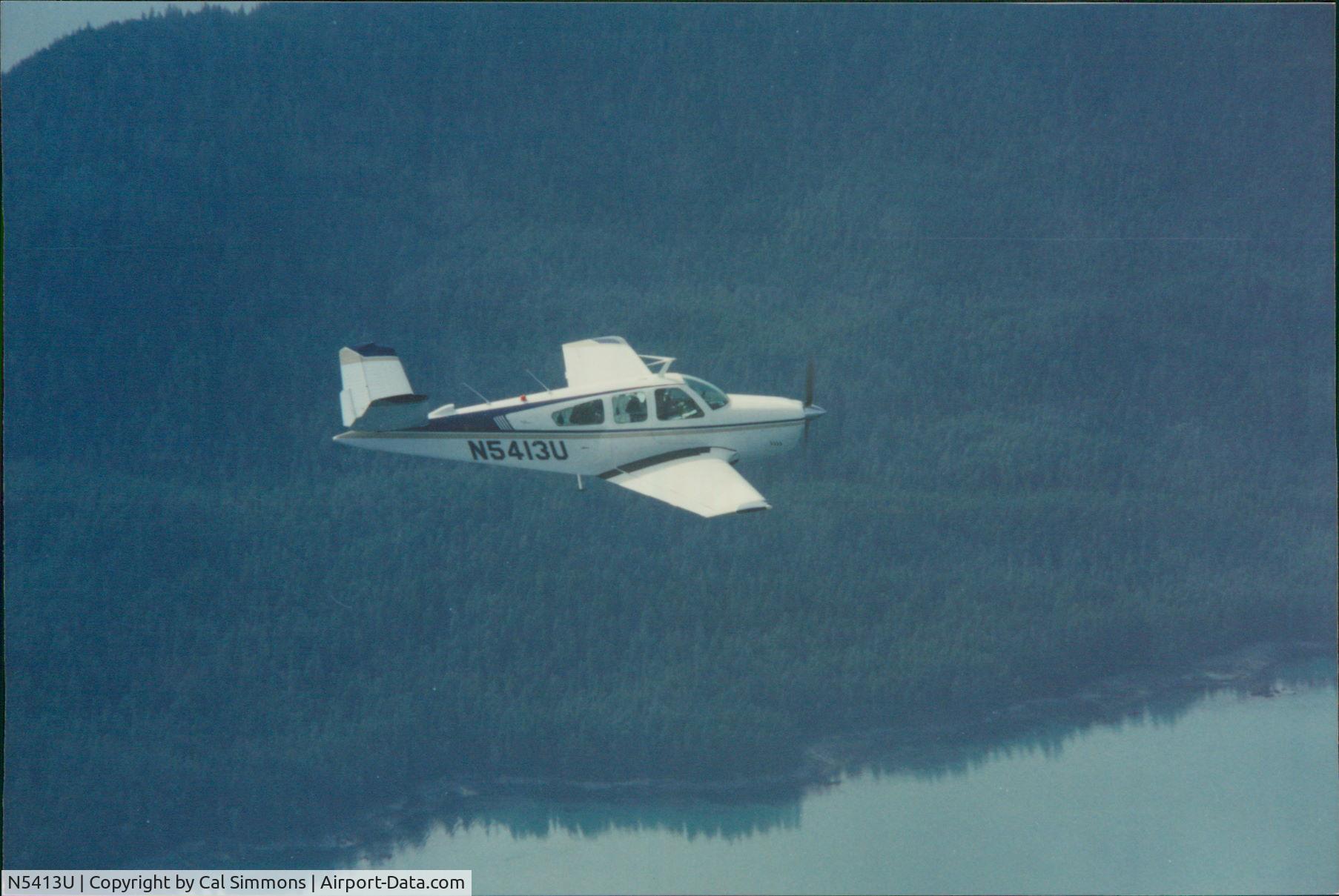 N5413U, 1967 Beech V35 Bonanza C/N D-8498, In flight over Alaska or Northern CA. Trip included stop in White Horse.
