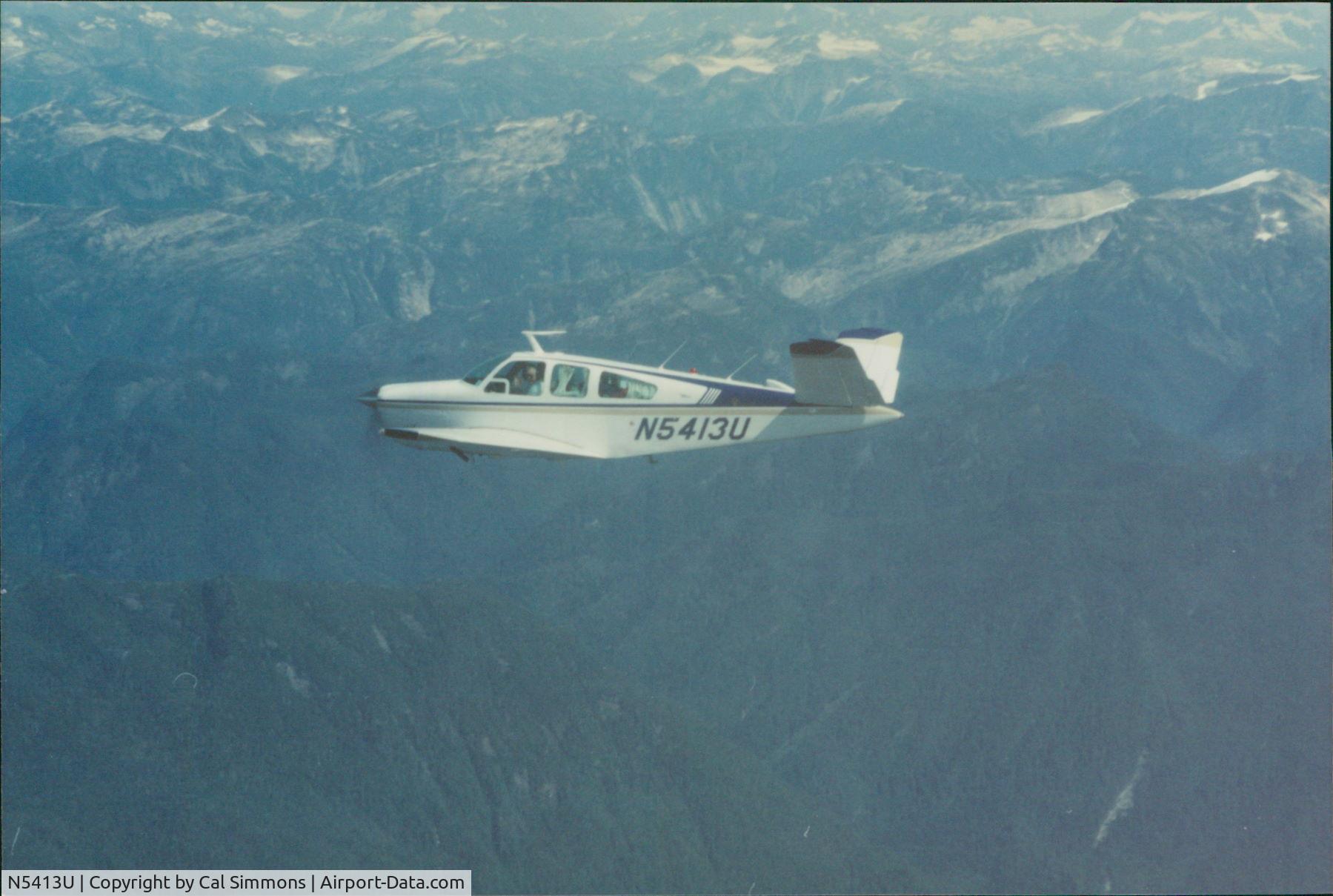 N5413U, 1967 Beech V35 Bonanza C/N D-8498, In flight over Alaska panhandle