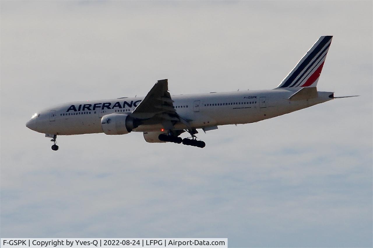 F-GSPK, 2000 Boeing 777-228/ER C/N 29010, Boeing 777-228ER, On final rwy 08R, Roissy Charles De Gaulle airport (LFPG-CDG)