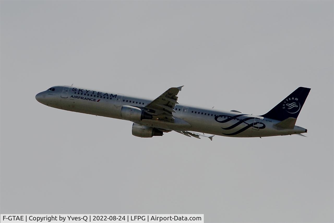 F-GTAE, 1998 Airbus A321-211 C/N 0796, Airbus A321-211, Take off rwy 08L, Roissy Charles De Gaulle airport (LFPG-CDG)