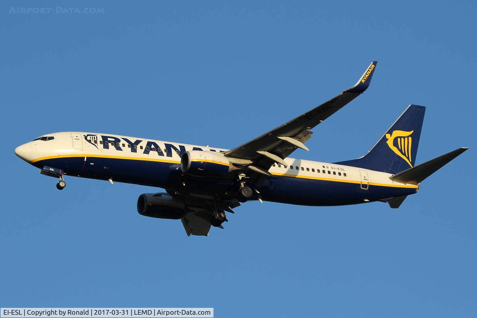 EI-ESL, 2011 Boeing 737-8AS C/N 34988, at mad