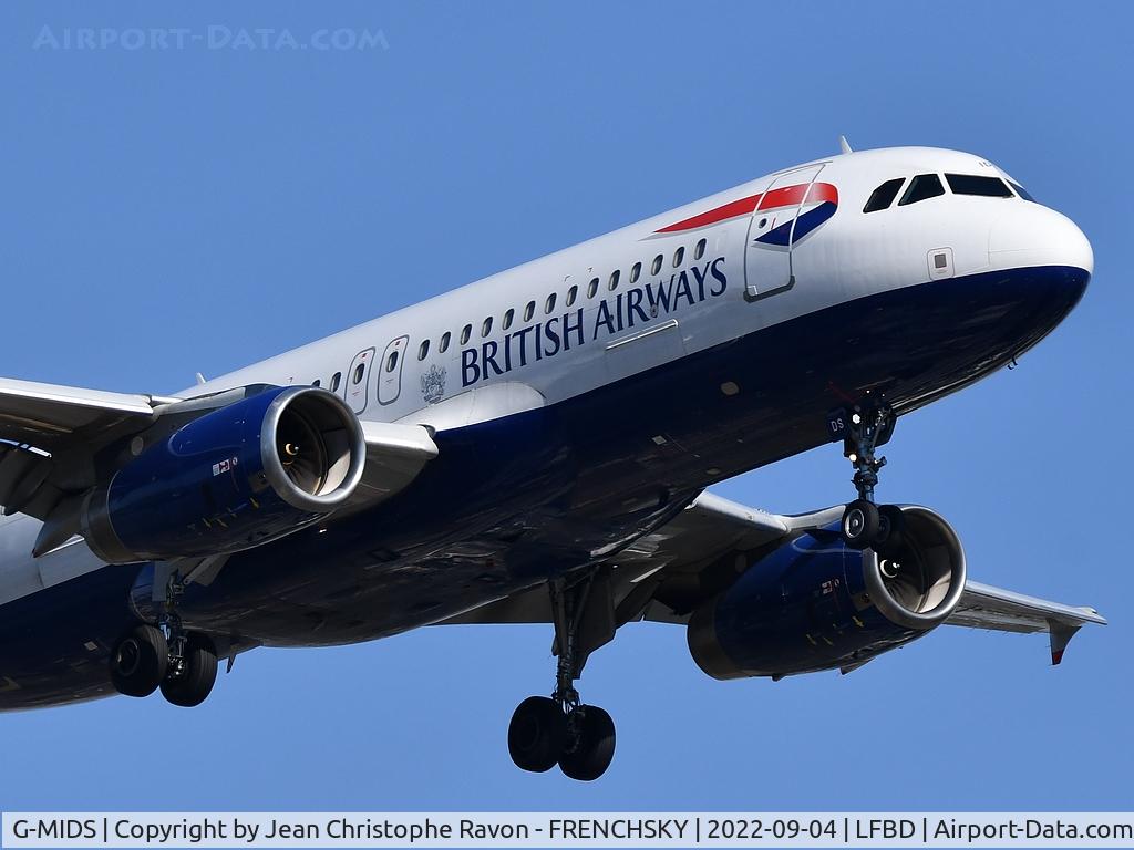 G-MIDS, 2001 Airbus A320-232 C/N 1424, BA2788 from London LGW