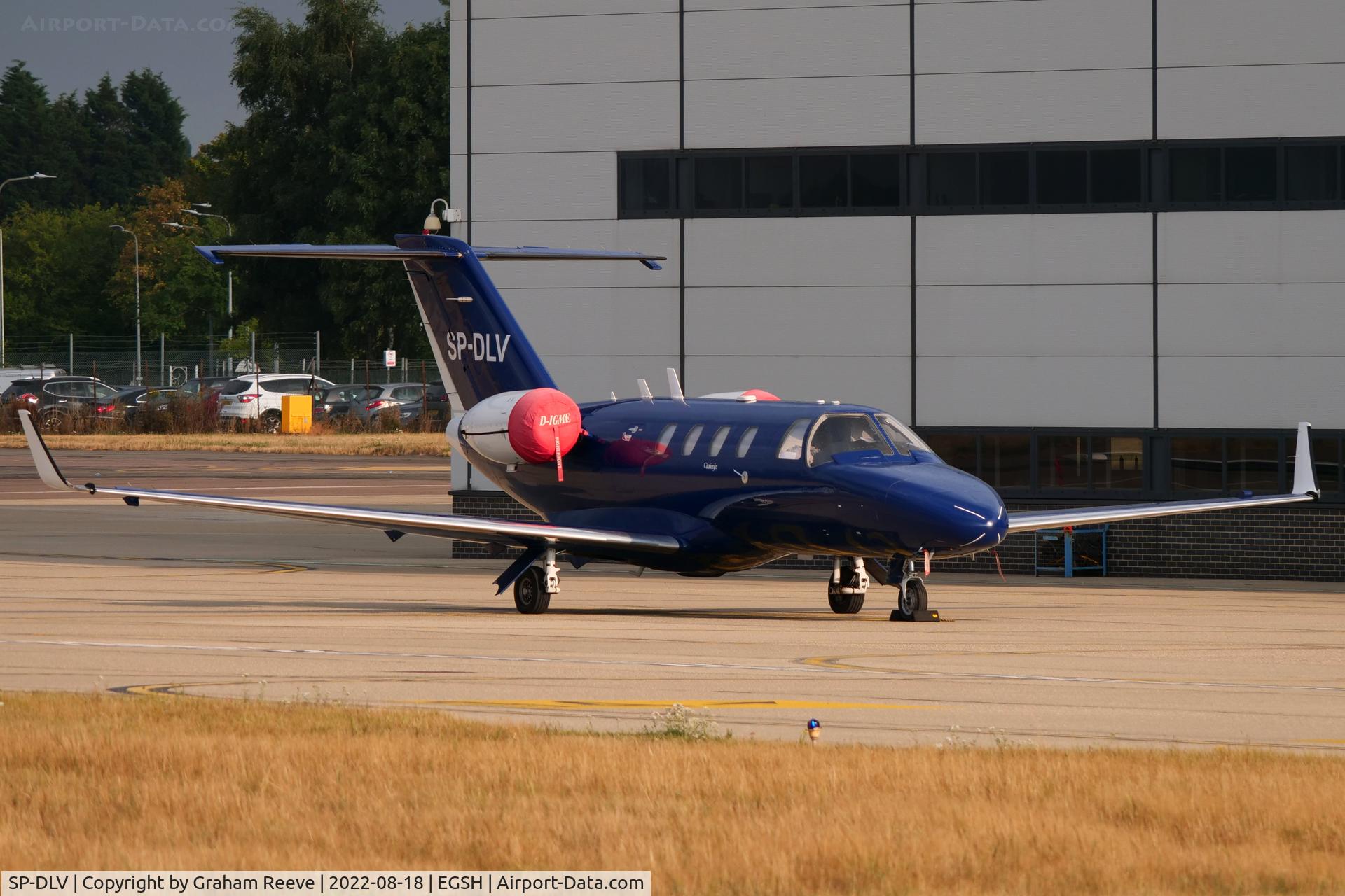 SP-DLV, 1998 Cessna 525 CitationJet CJ1 C/N 525-0279, Parked at Norwich.