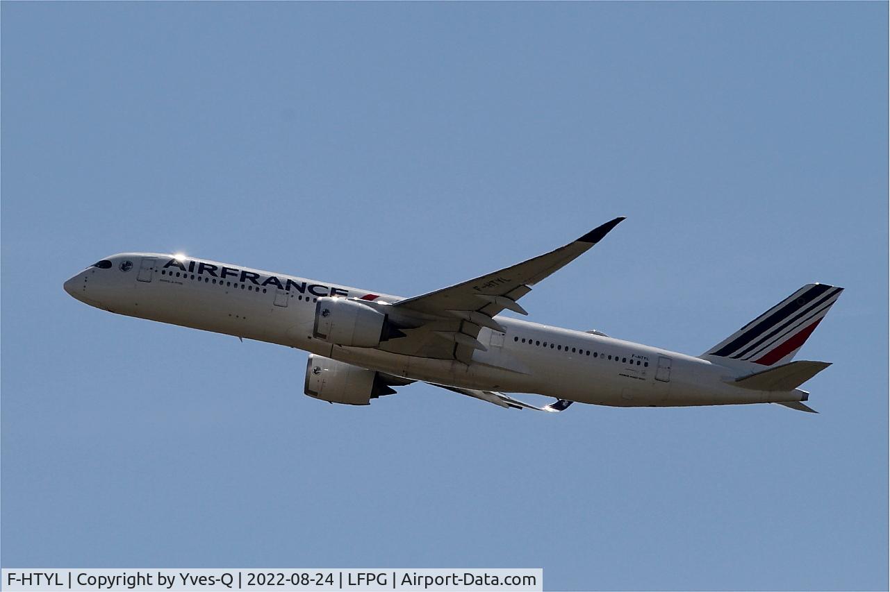 F-HTYL, 2021 Airbus A350-941 C/N 510, Airbus A350-941, Take off rwy 08L, Roissy Charles De Gaulle airport (LFPG-CDG)