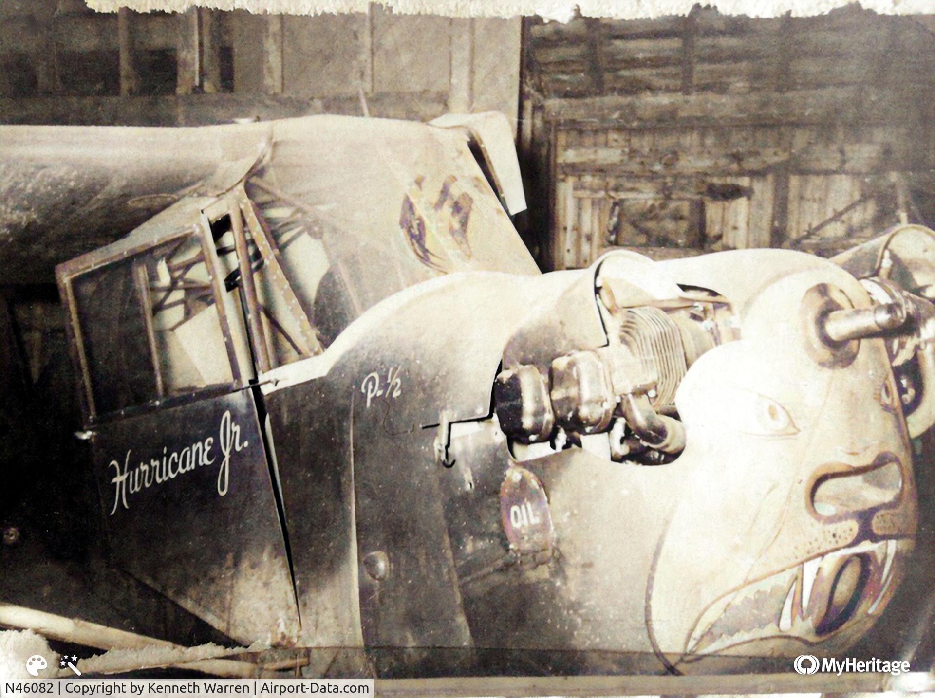 N46082, 1942 Aeronca 0-58B Grasshopper C/N 058B6212, Purchased 1946 by Kenneth Warren [shown in the condition as purchased] @Leicester Airport (now closed), Massachusetts
