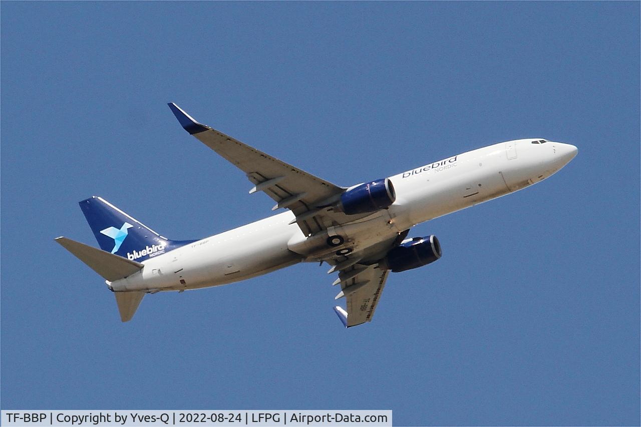TF-BBP, 2001 Boeing 737-8F2BCF C/N 29788, Boeing 737-8F2BCF, Climbing from rwy 09R, Roissy Charles De Gaulle airport (LFPG-CDG)