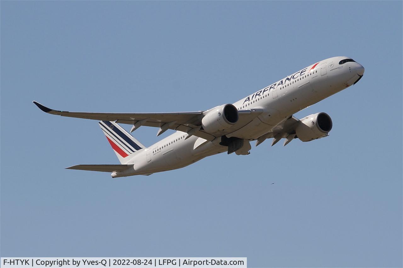 F-HTYK, 2021 Airbus A350-941 C/N 502, Airbus A350-941, Climbing from rwy 09R, Roissy Charles De Gaulle airport (LFPG-CDG)