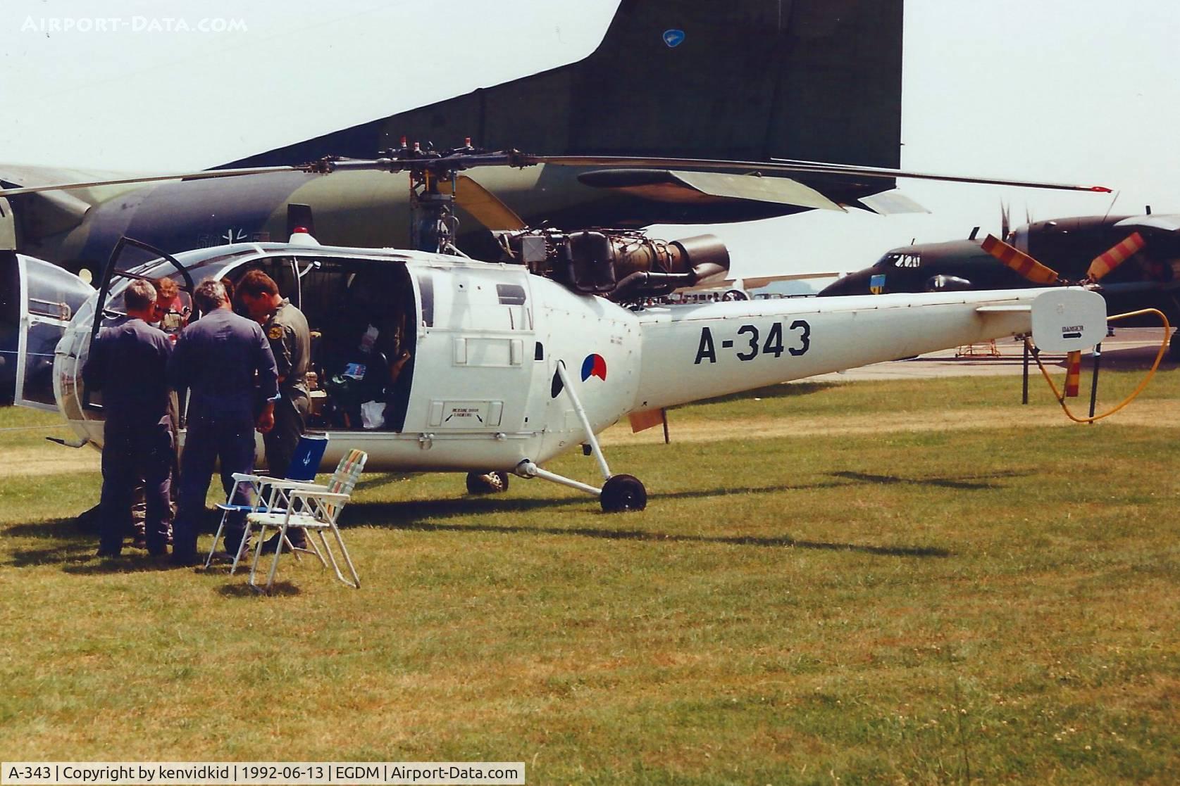 A-343, 1965 Aerospatiale SA-316B Alouette III C/N 1343, At Boscombe Down, scanned from print.