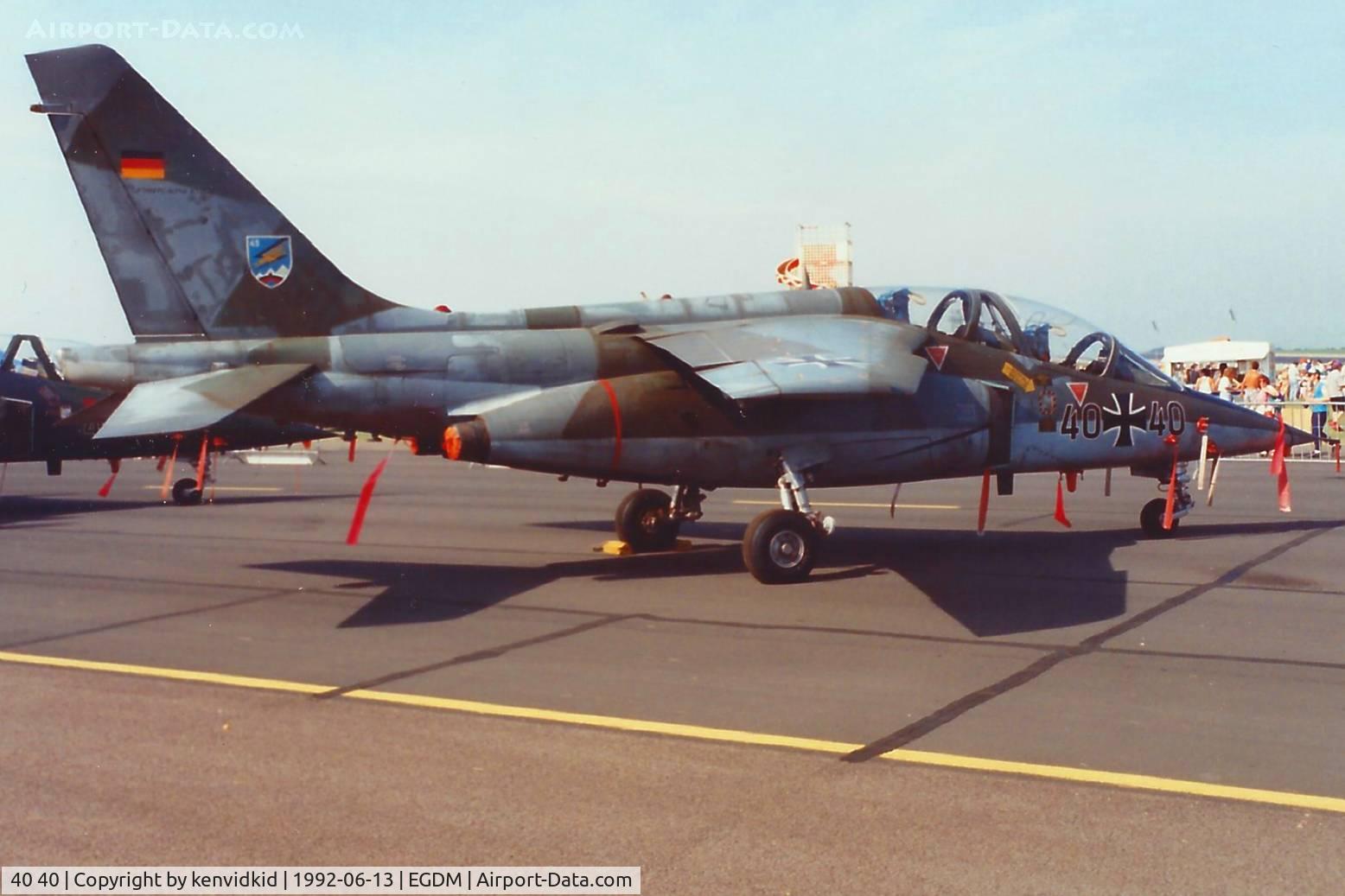 40 40, Dassault-Dornier Alpha Jet A C/N 0040, At Boscombe Down, scanned from print.