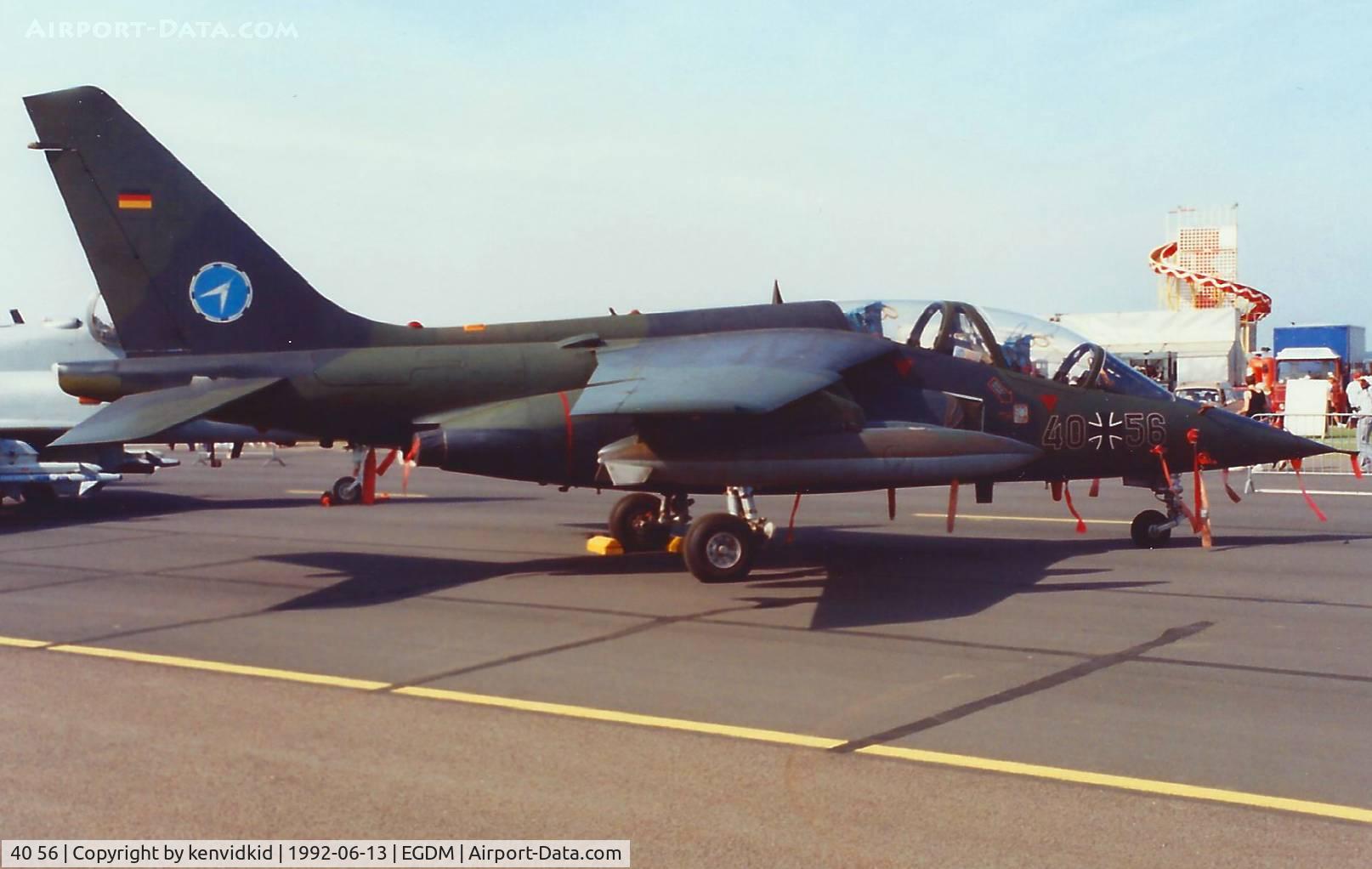 40 56, Dassault-Dornier Alpha Jet A C/N 0056, At Boscombe Down, scanned from print.