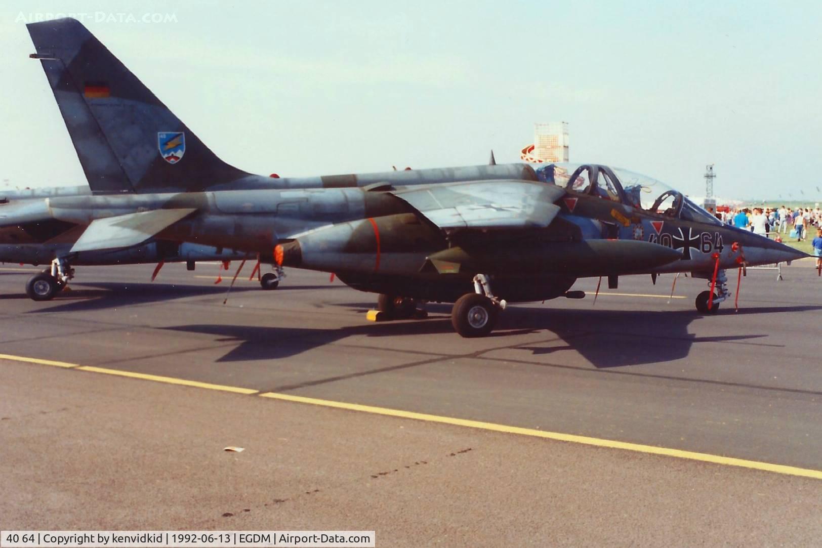 40 64, Dassault-Dornier Alpha Jet A C/N 0064, At Boscombe Down, scanned from print.