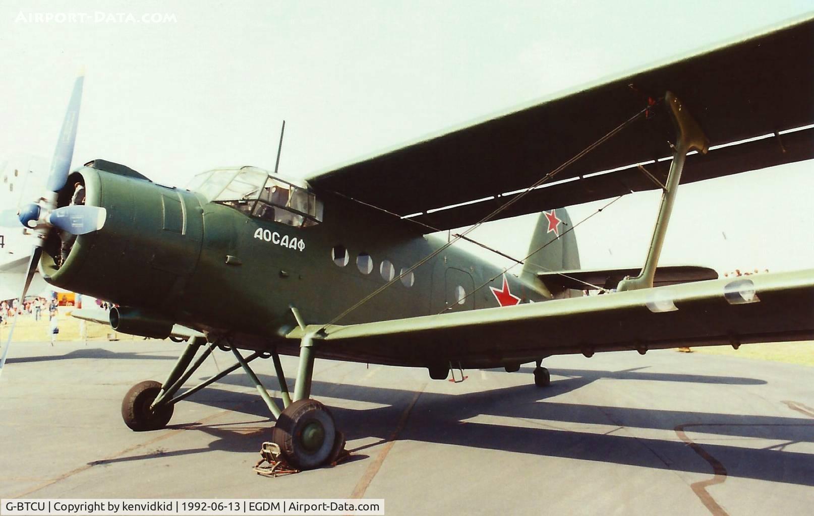 G-BTCU, 1964 Antonov An-2T C/N IG-5221, At Boscombe Down, scanned from print.