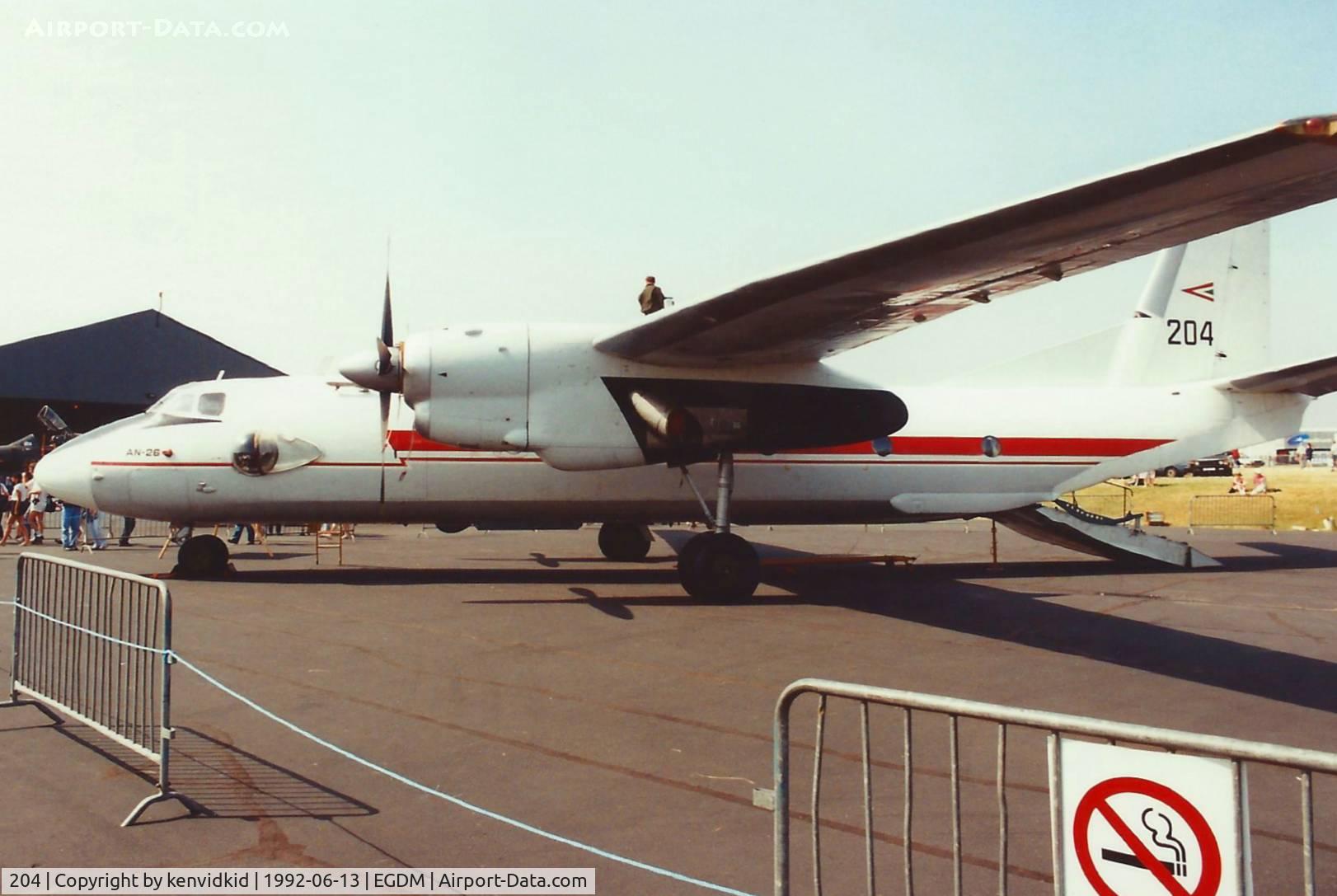 204, Antonov An-26 C/N 2204, At Boscombe Down, scanned from print.