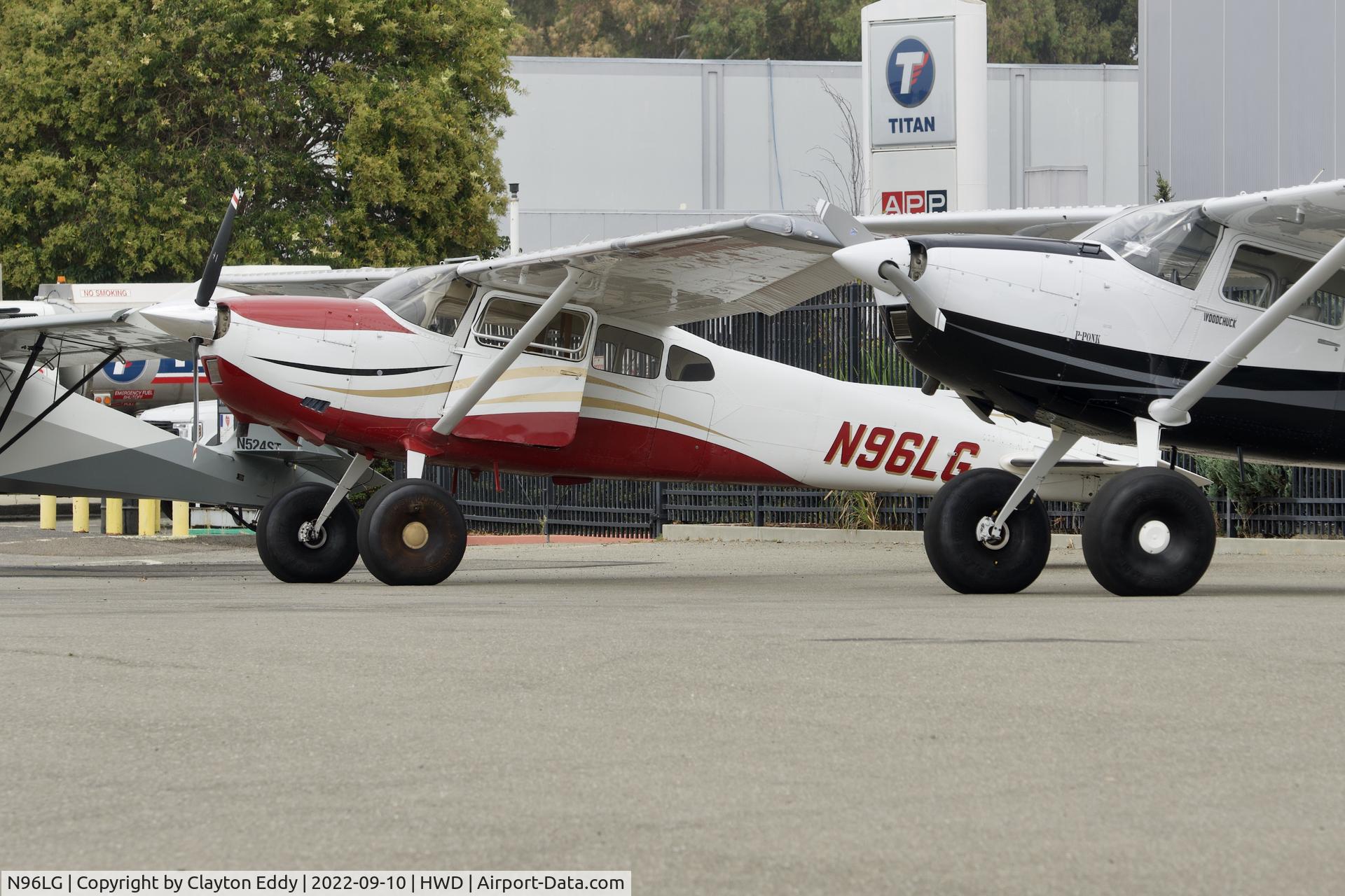 N96LG, 1965 Cessna 180H Skywagon C/N 180-515117, Hayward airport in California 2022.