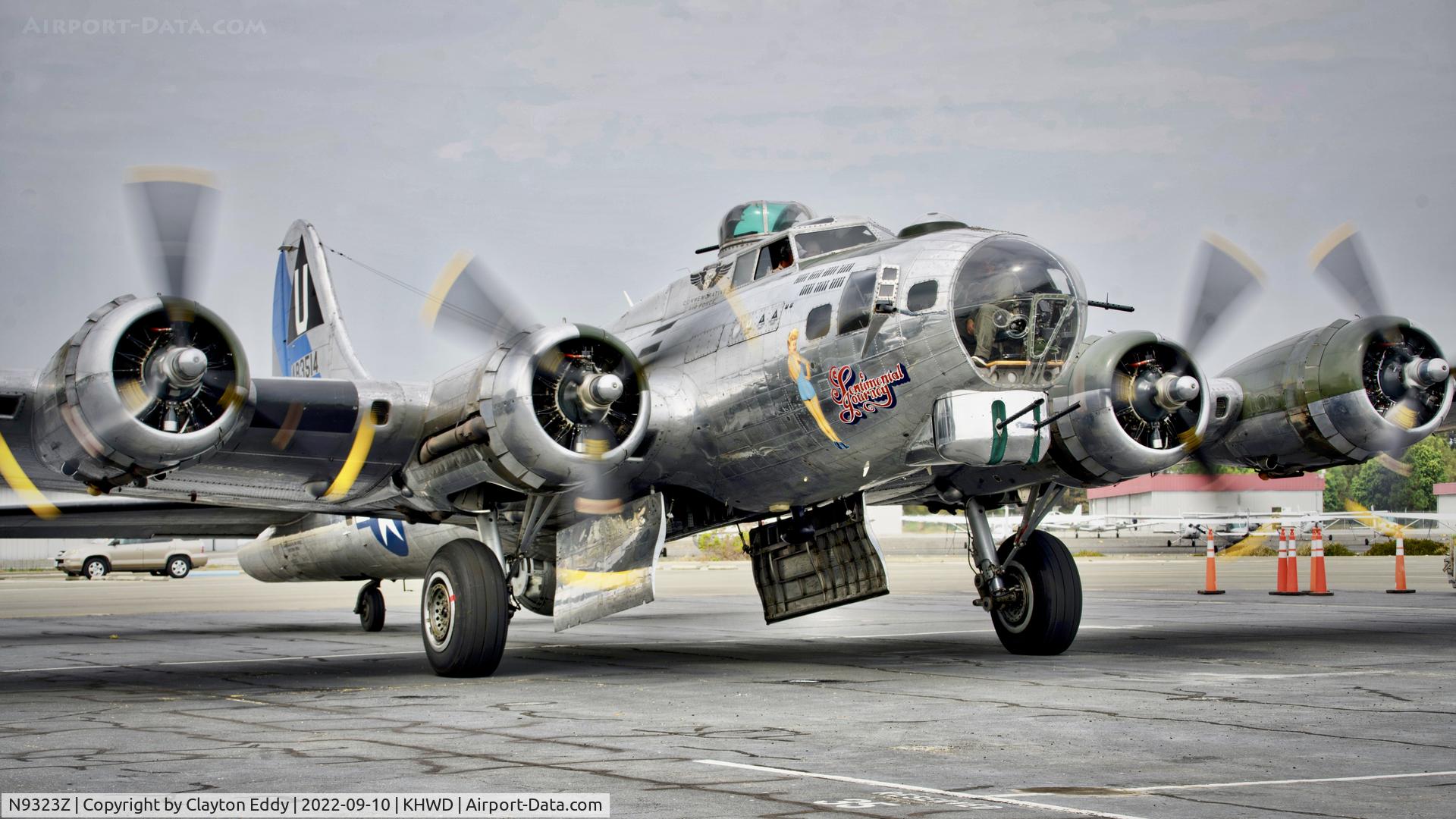 N9323Z, 1944 Boeing B-17G-85-DL Flying Fortress C/N 32155, Hayward Airport in California 2022.