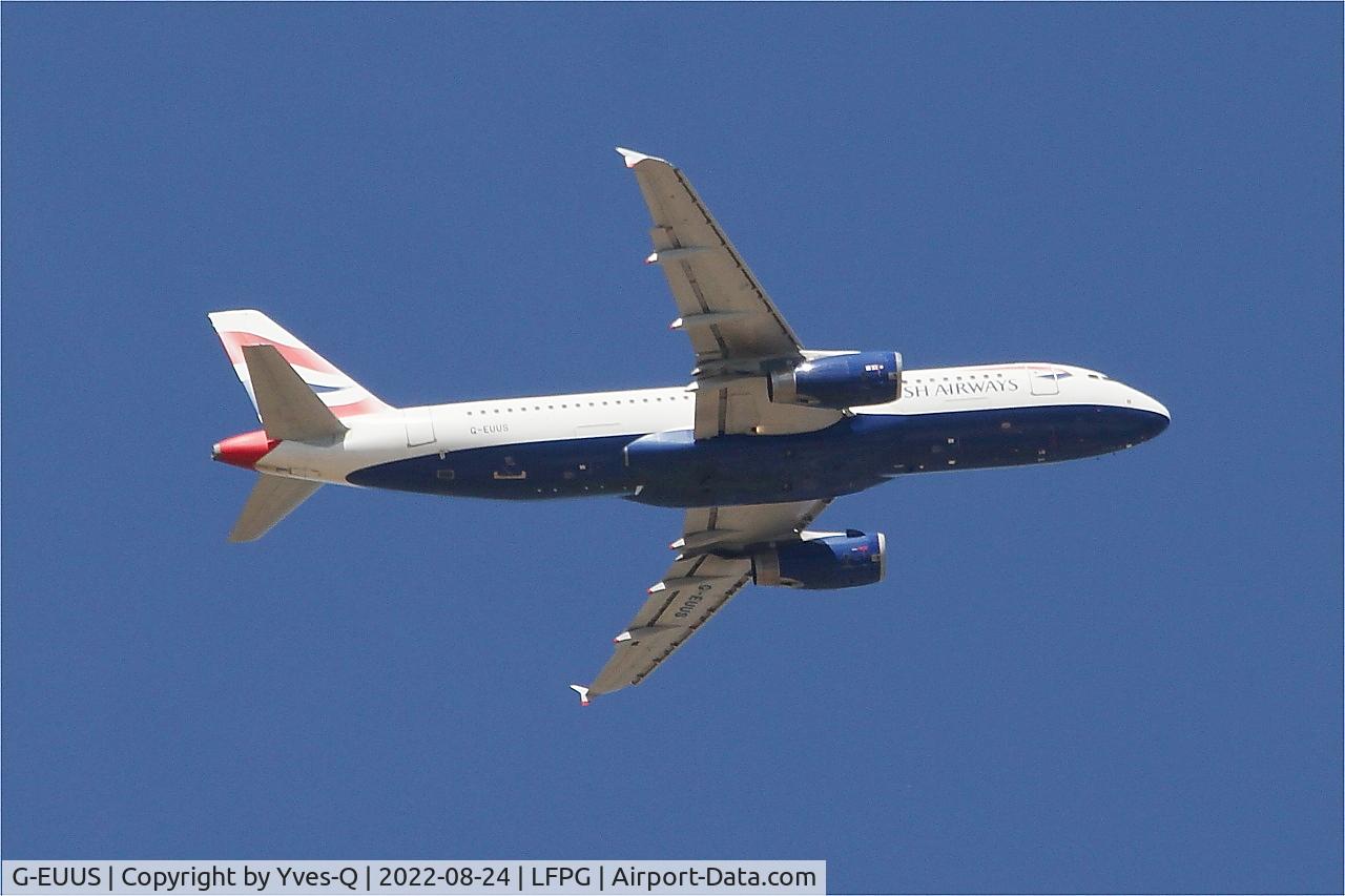 G-EUUS, 2007 Airbus A320-232 C/N 3301, Airbus A320-232, Climbing from rwy 09R, Roissy Charles De Gaulle airport (LFPG-CDG)