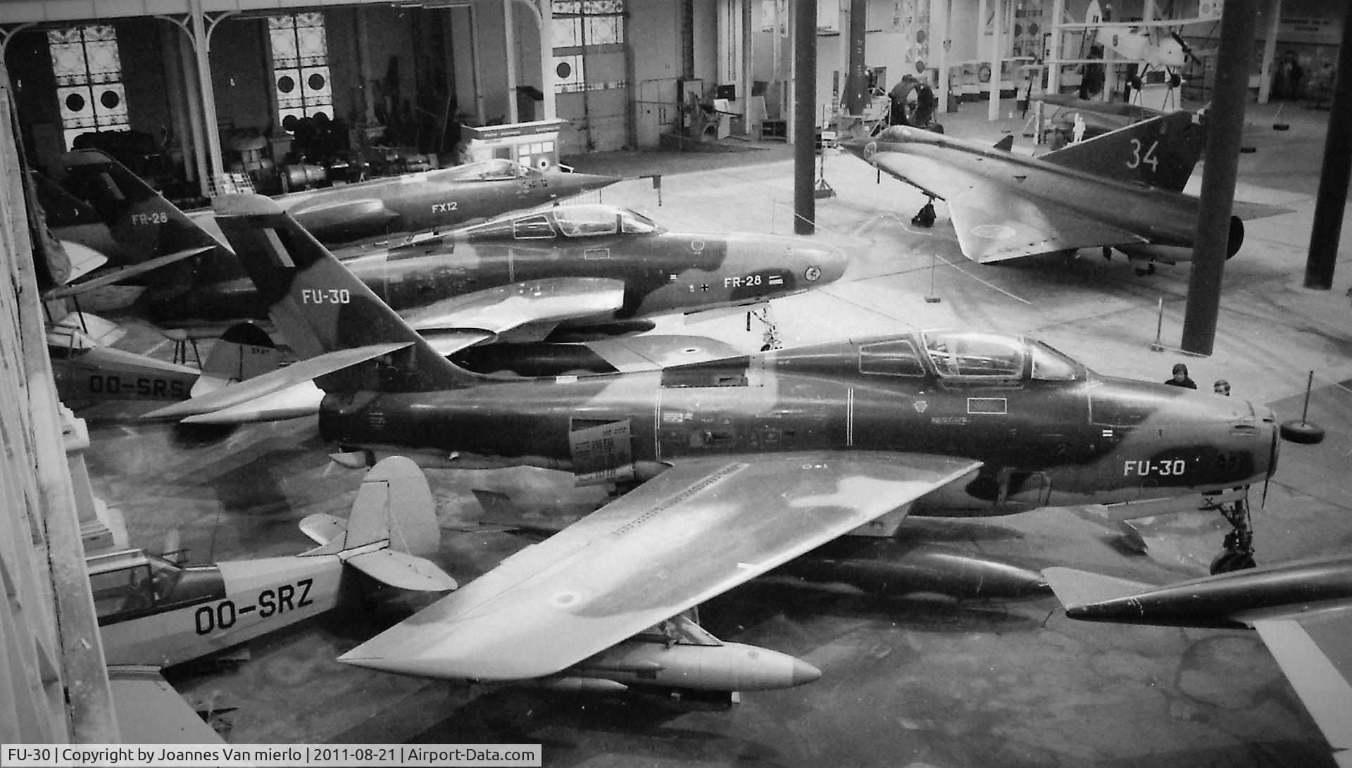 FU-30, 1953 Republic F-84F Thunderstreak C/N Not found (53-6806/FU-30/FU-15, Legermuseum Brussels