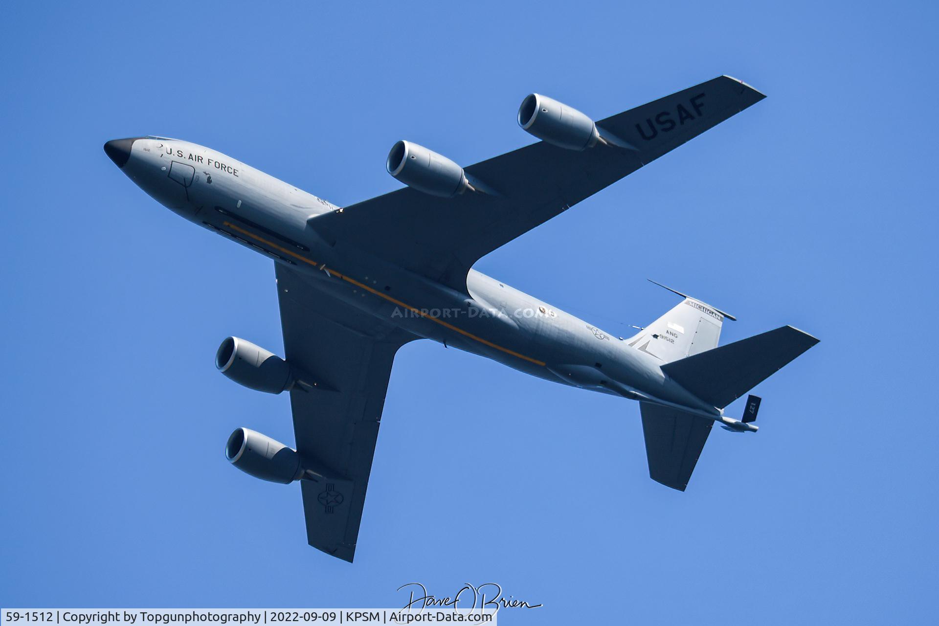 59-1512, 1959 Boeing KC-135T Stratotanker C/N 18000, MOTOWN2 in the overhead