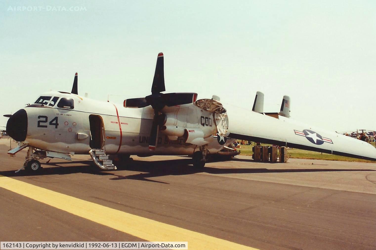 162143, 1985 Grumman C-2A Greyhound C/N 23, At Boscombe Down, scanned from print.