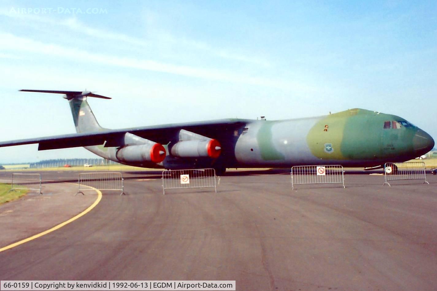 66-0159, 1966 Lockheed C-141B Starlifter C/N 300-6185, At Boscombe Down, scanned from print.