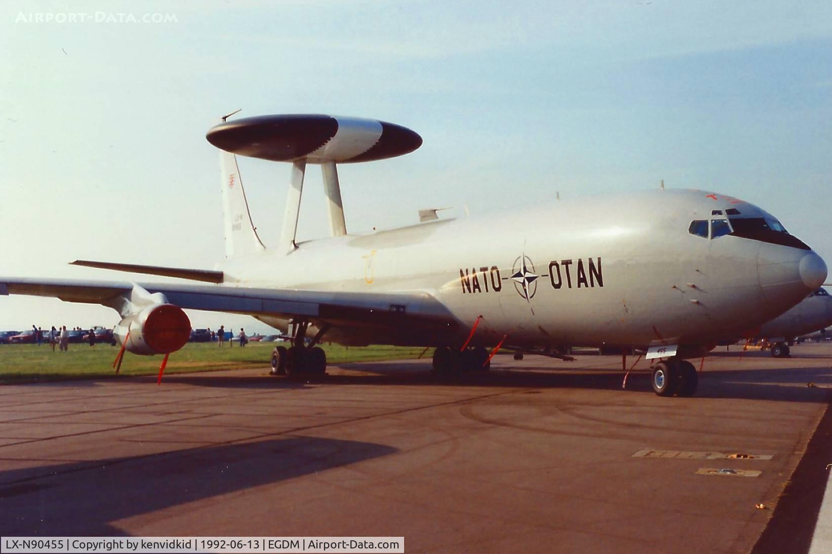 LX-N90455, 1984 Boeing E-3A Sentry C/N 22850, At Boscombe Down, scanned from print.