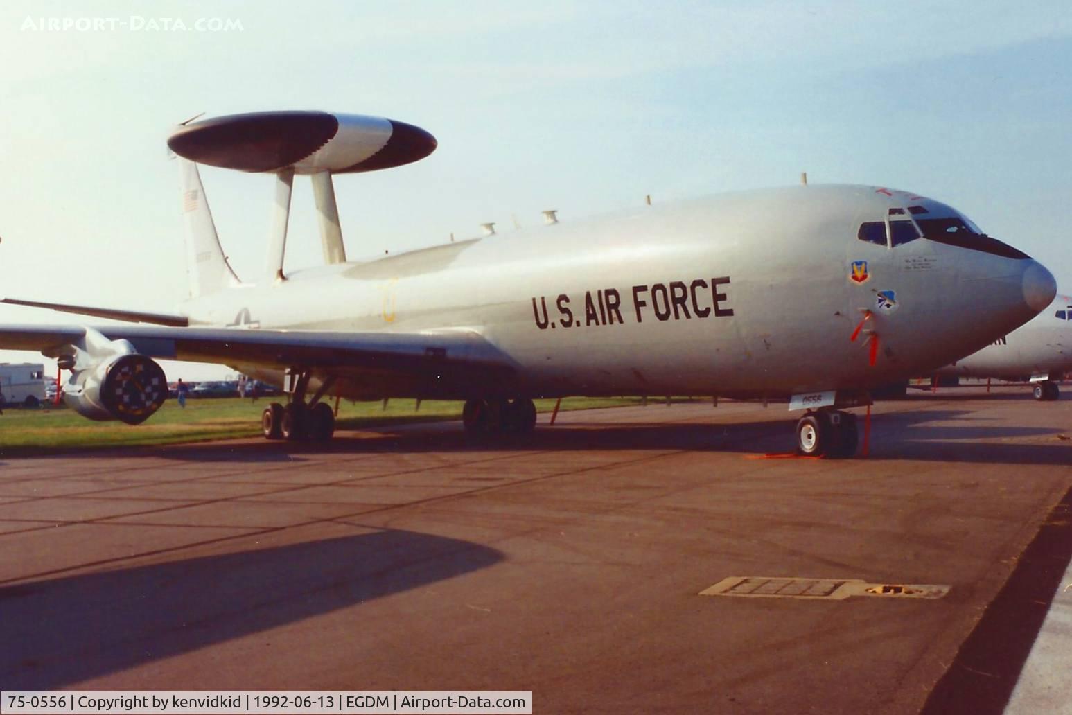 75-0556, 1975 Boeing E-3B Sentry C/N 21047, At Boscombe Down, scanned from print.