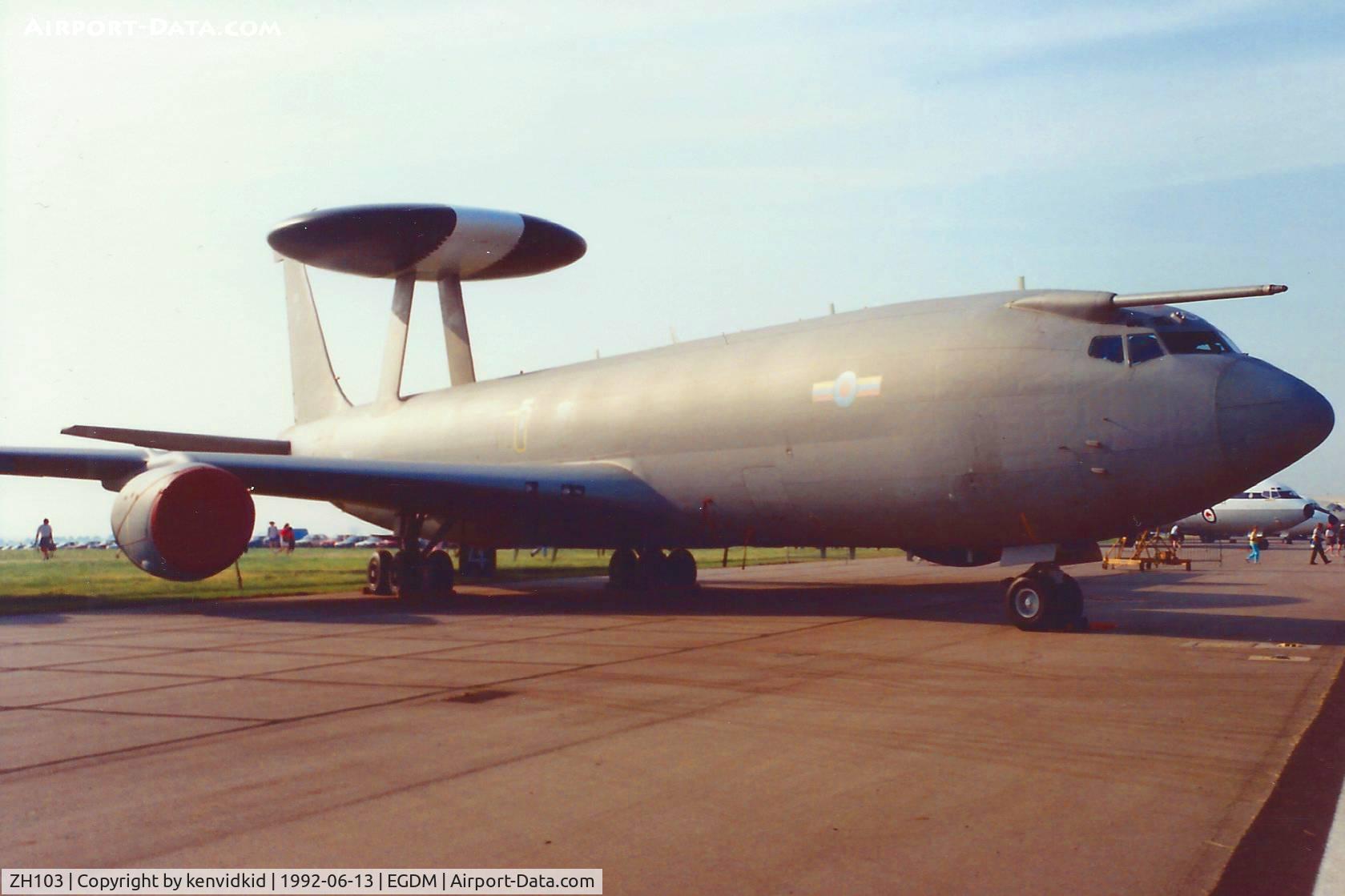 ZH103, 1990 Boeing E-3D Sentry AEW.1 Sentry C/N 24111, At Boscombe Down, scanned from print.