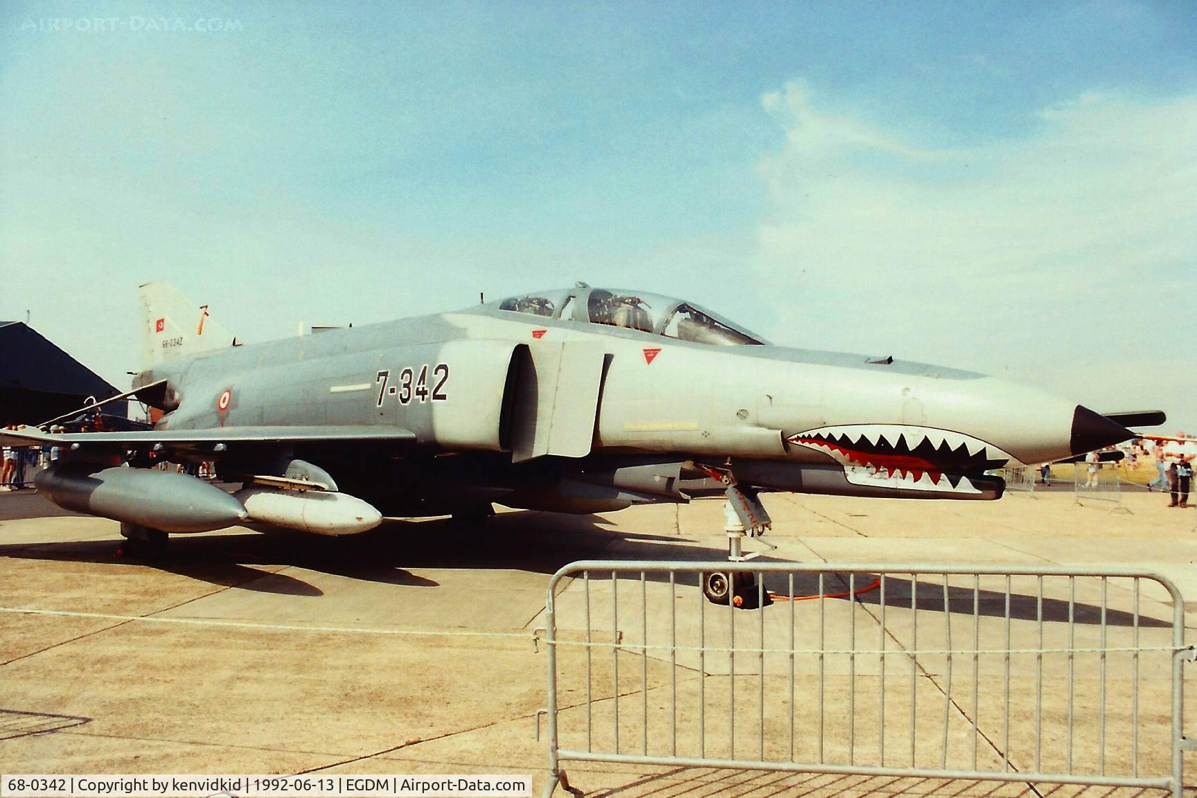 68-0342, 1968 McDonnell Douglas F-4E Phantom II C/N 3391, At Boscombe Down, scanned from print.