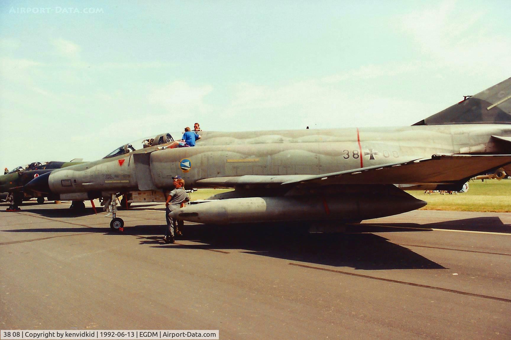 38 08, 1972 McDonnell Douglas F-4F Phantom II C/N 4627, At Boscombe Down, scanned from print.